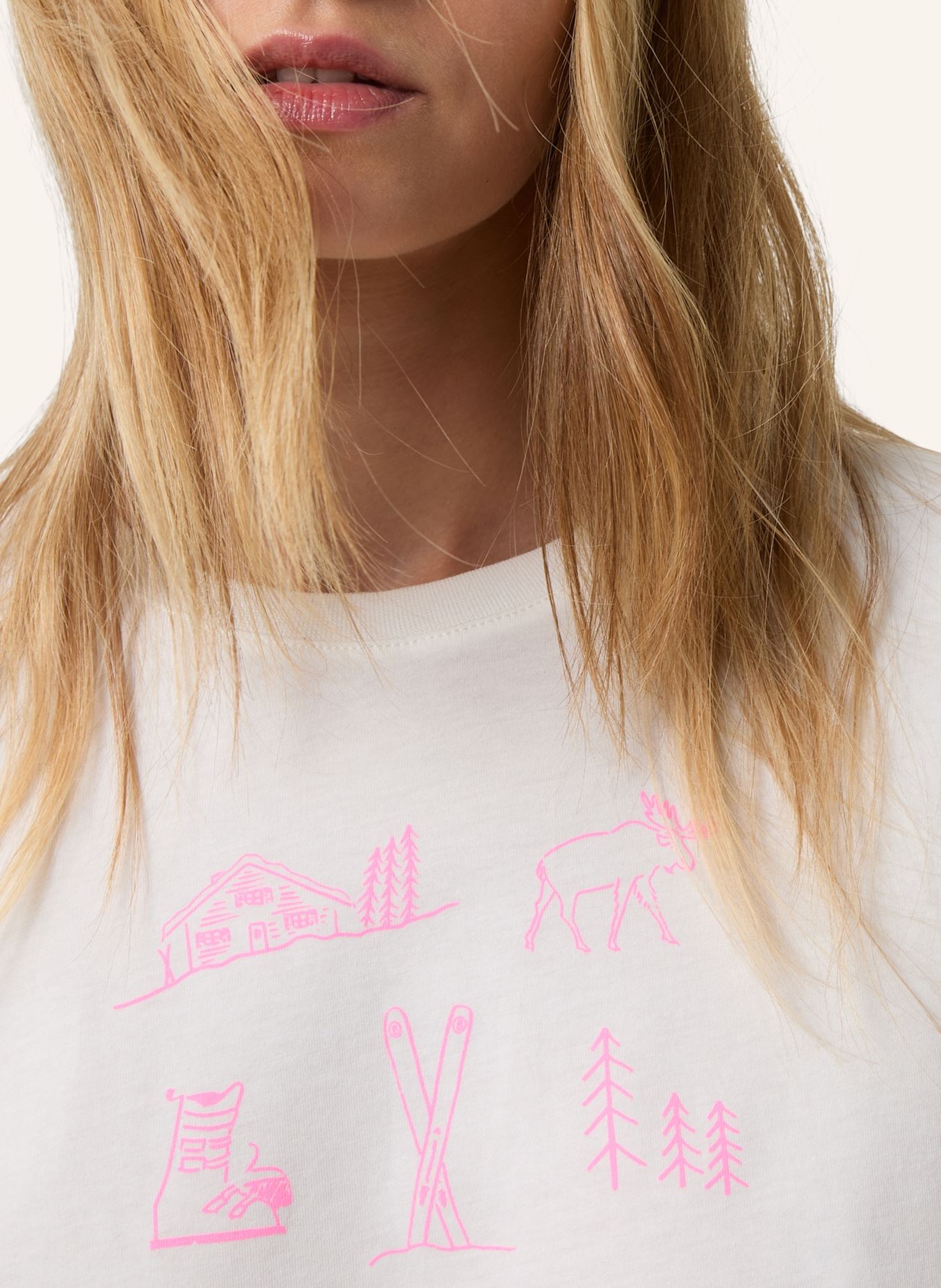 FIRE+ICE T-Shirt LOTTE: WEISS/ PINK