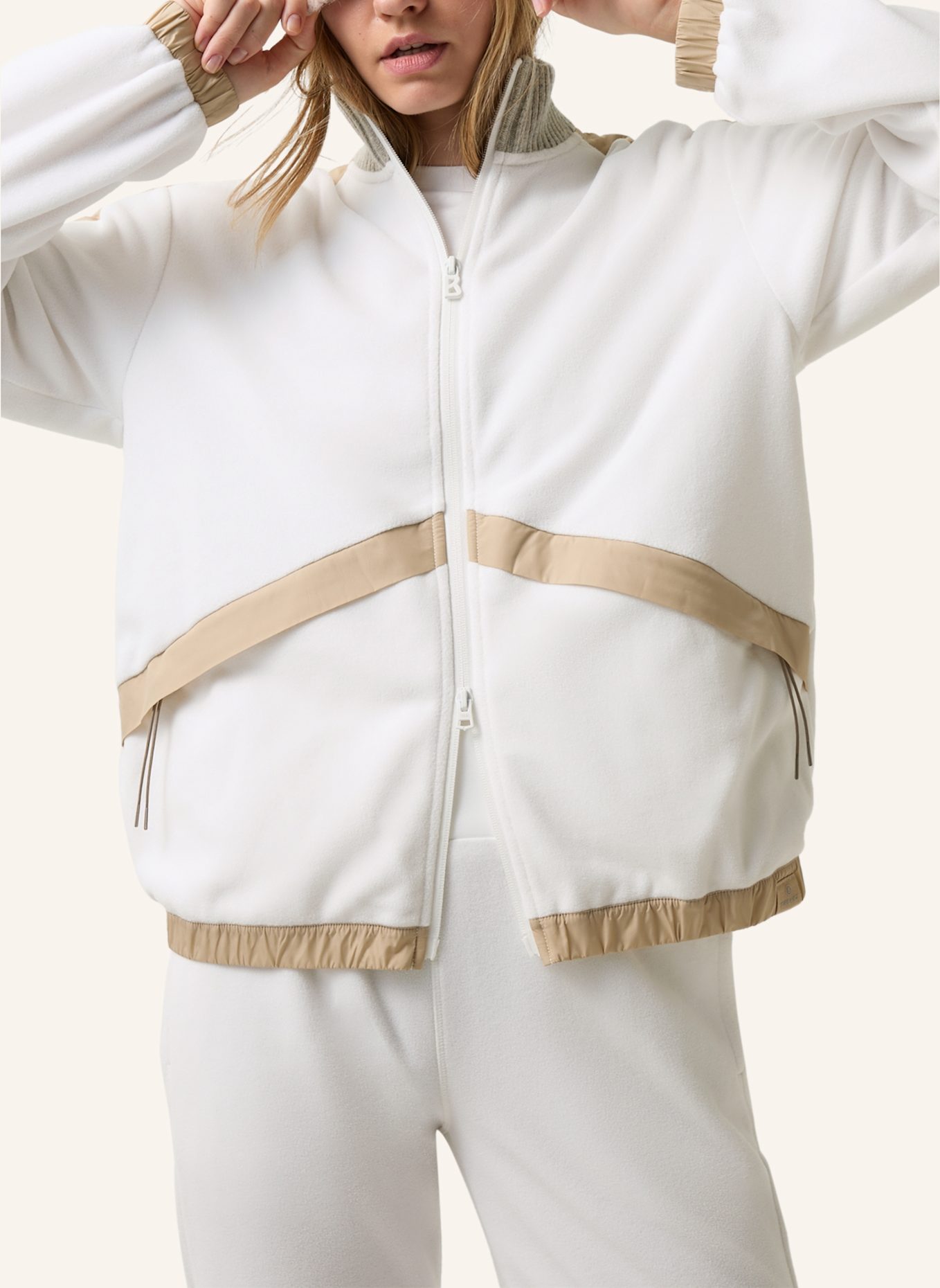 FIRE+ICE Mid Layer: BEIGE/ WEISS