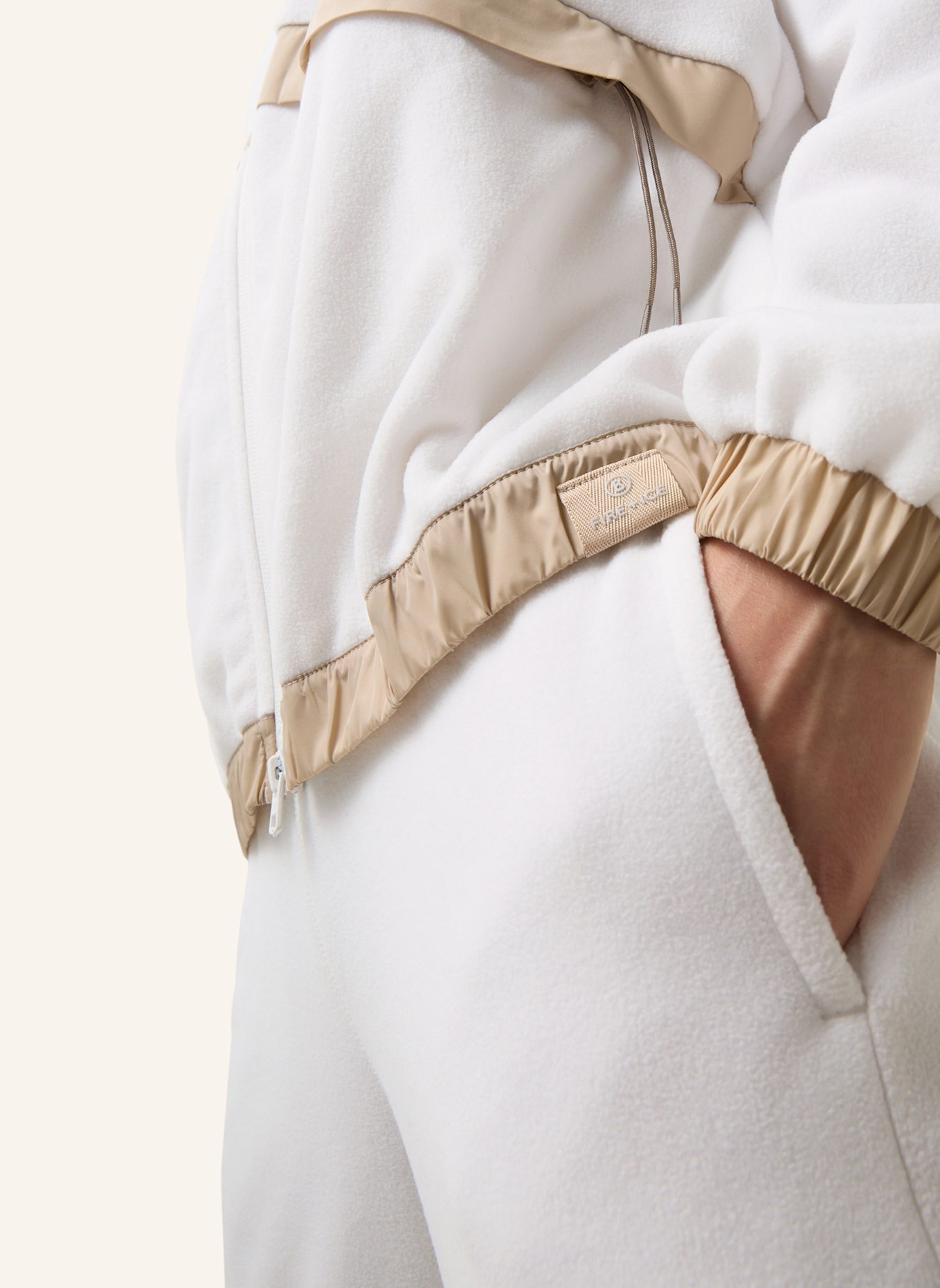 FIRE+ICE Mid Layer: BEIGE/ WEISS