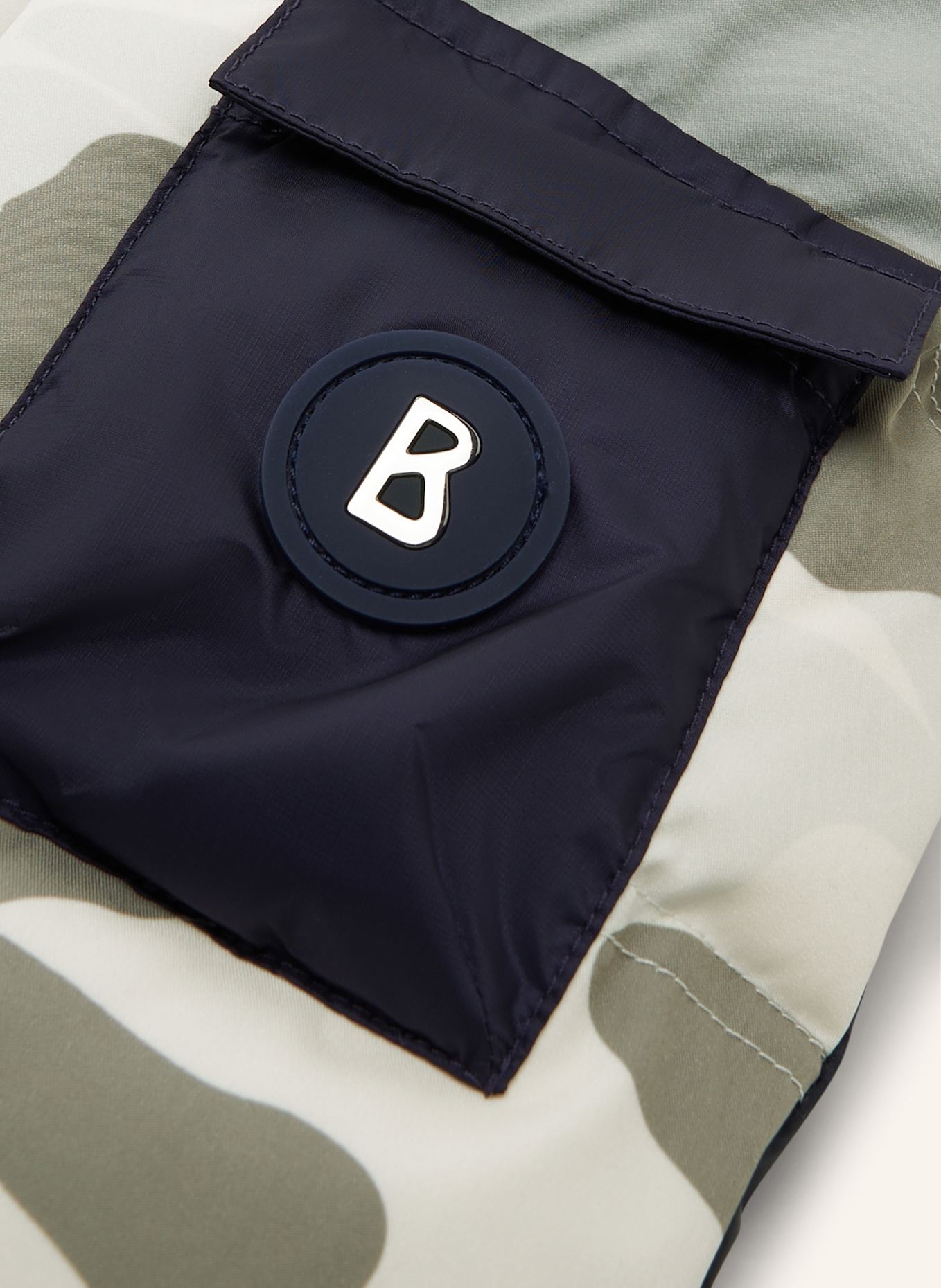 BOGNER Skijacke: WEISS/ KHAKI/ BLAU
