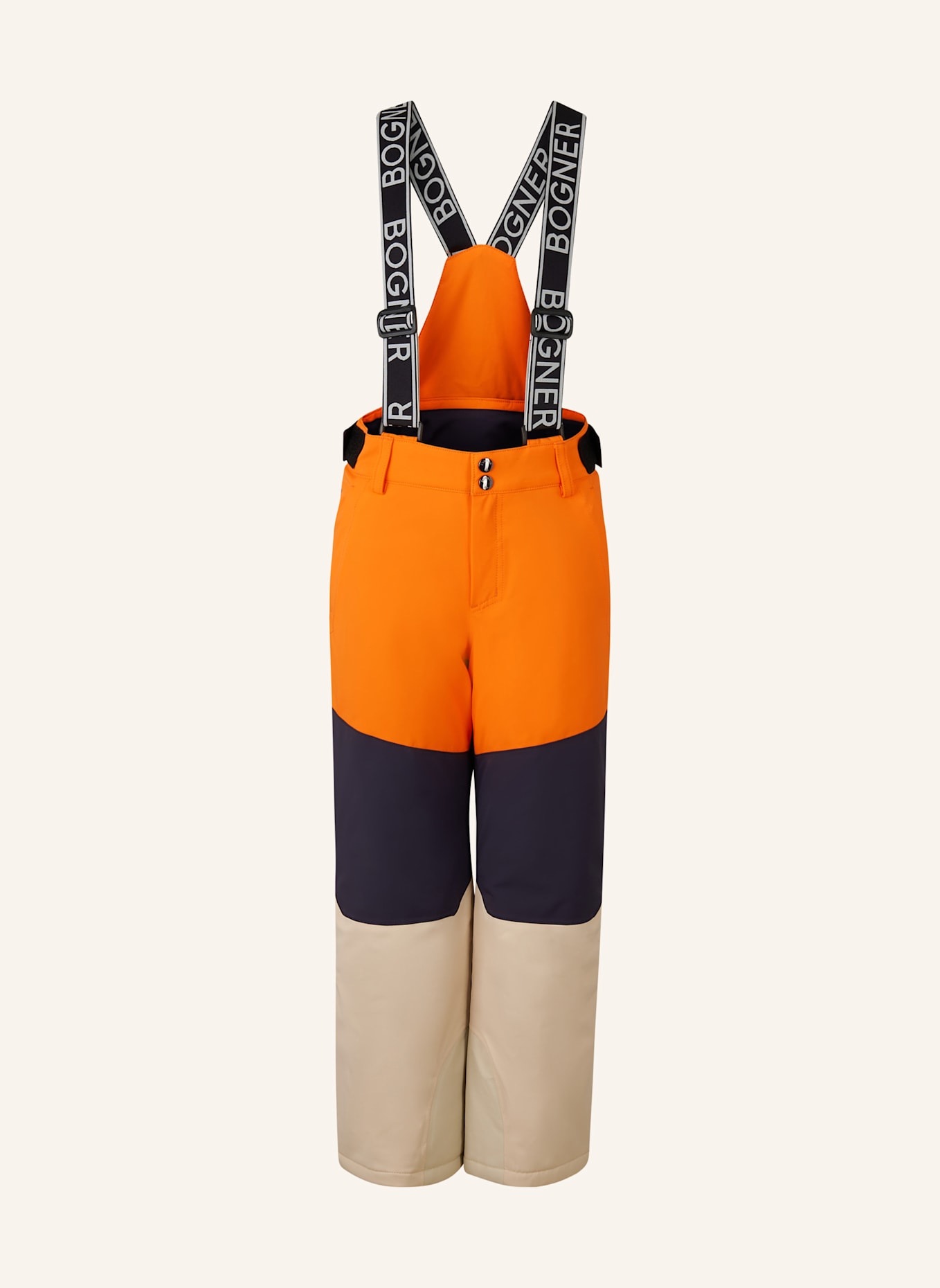 BOGNER Skihose: ORANGE/ DUNKELBLAU/ BEIGE