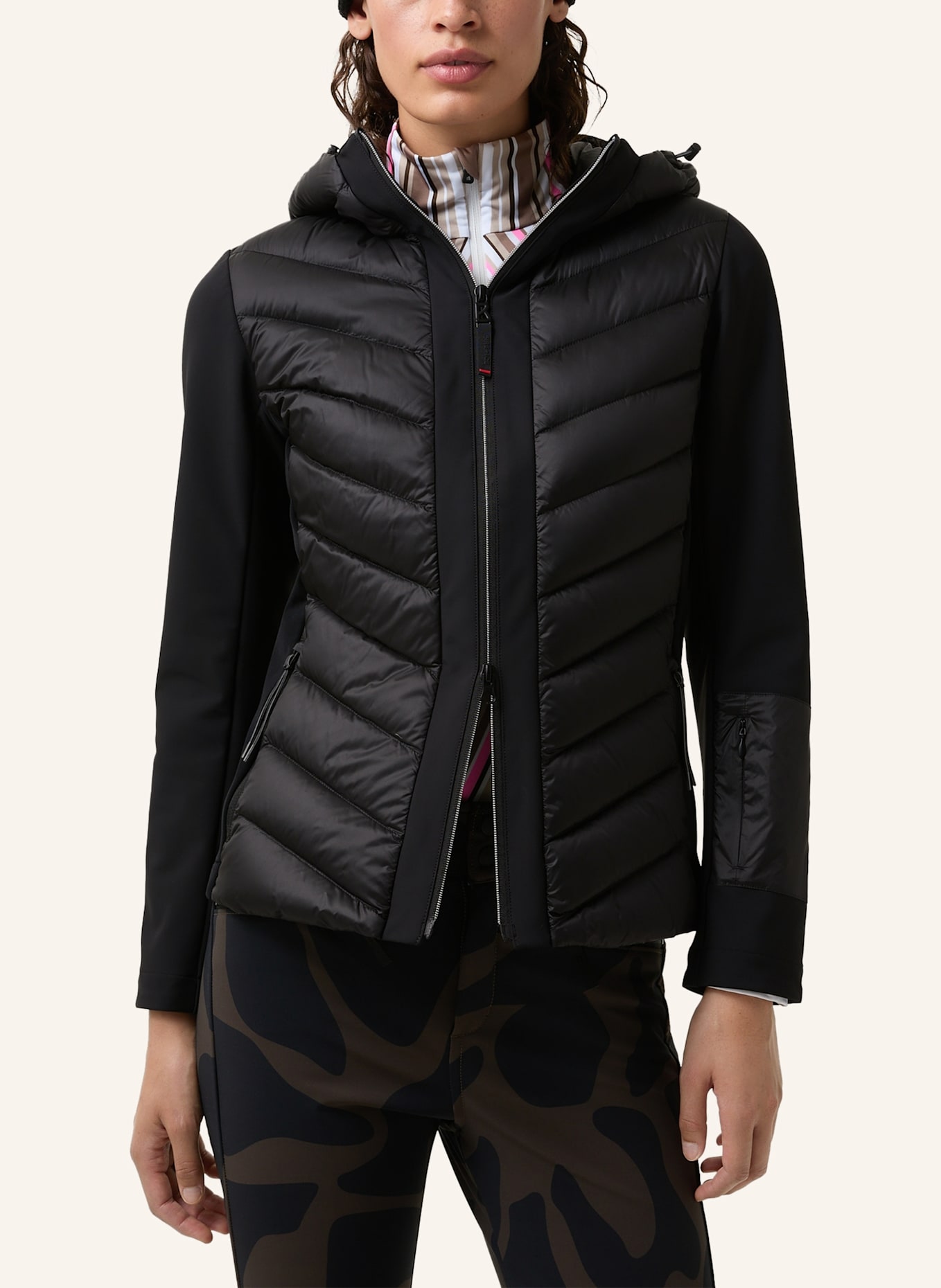 FIRE+ICE Hybrid-Jacke: SCHWARZ