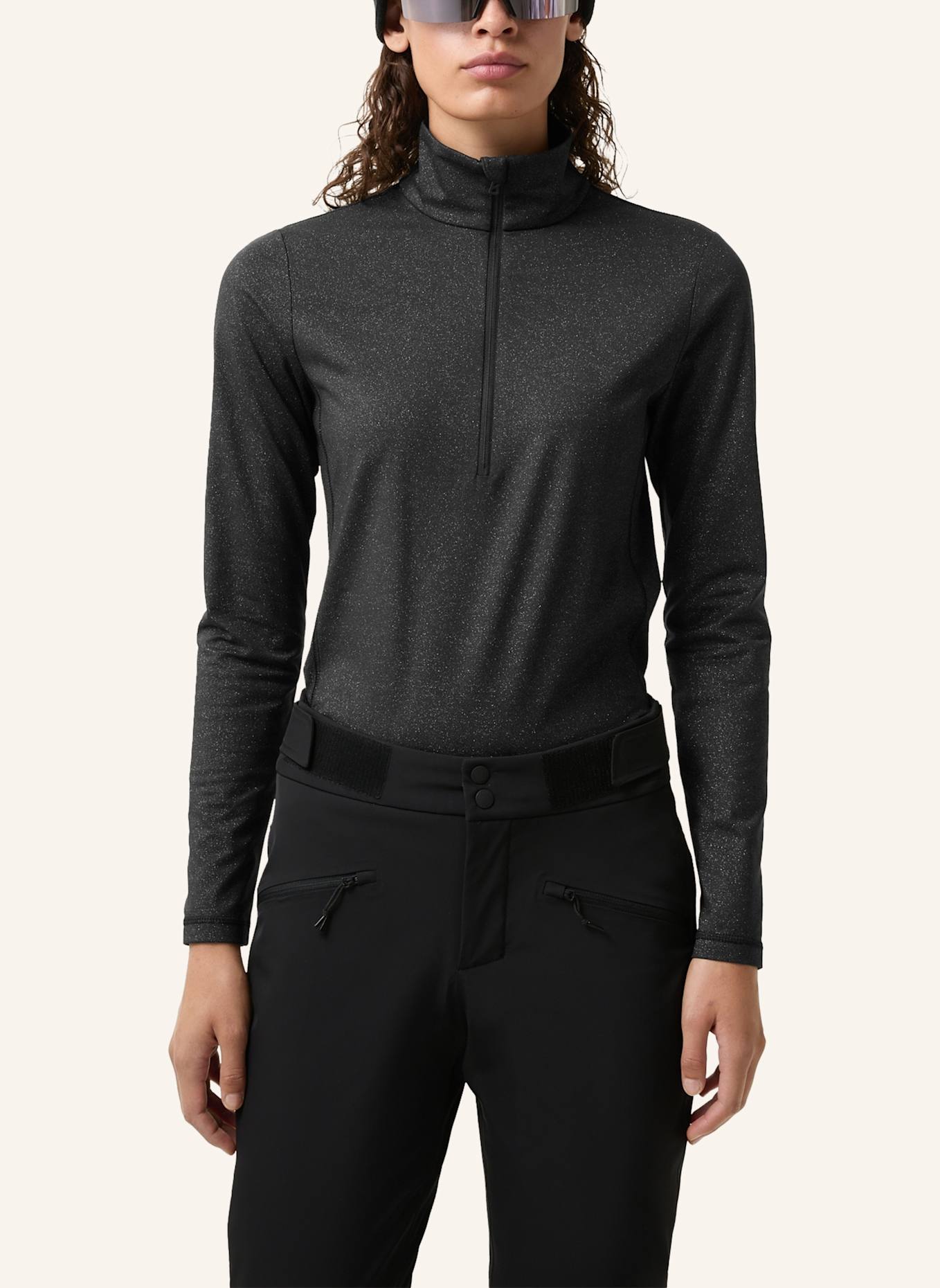 FIRE+ICE Midlayer MARGO2 mit Glitzergarn: SCHWARZ