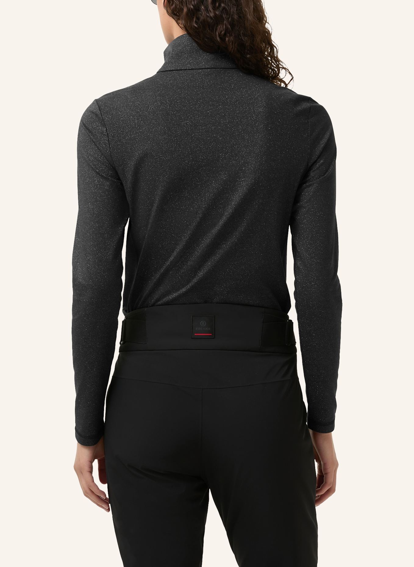 FIRE+ICE Midlayer MARGO2 mit Glitzergarn: SCHWARZ