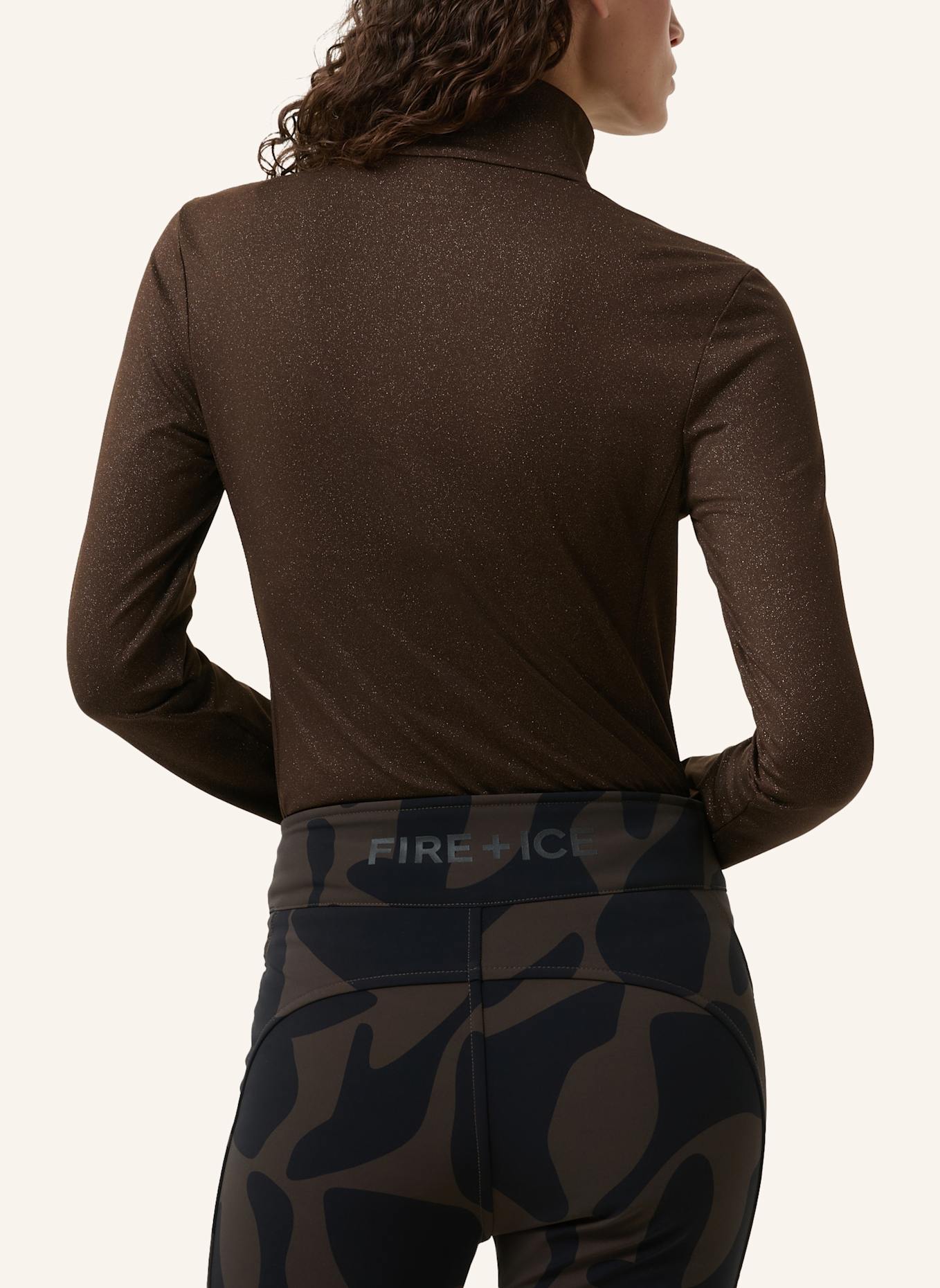 FIRE+ICE Midlayer MARGO2 mit Glitzergarn: BRAUN