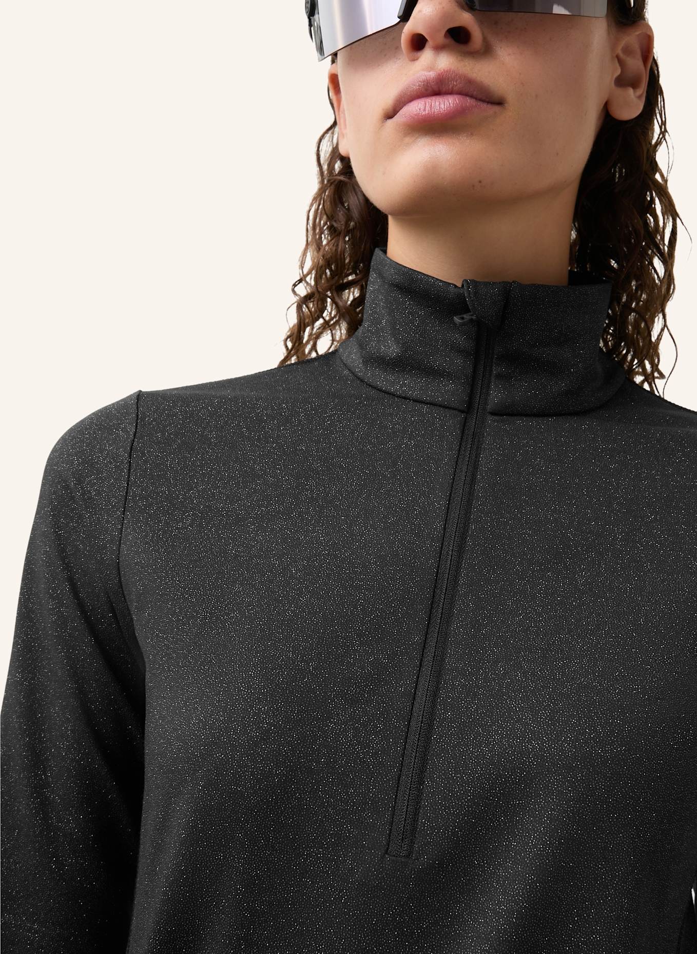 FIRE+ICE Midlayer MARGO2 mit Glitzergarn: SCHWARZ