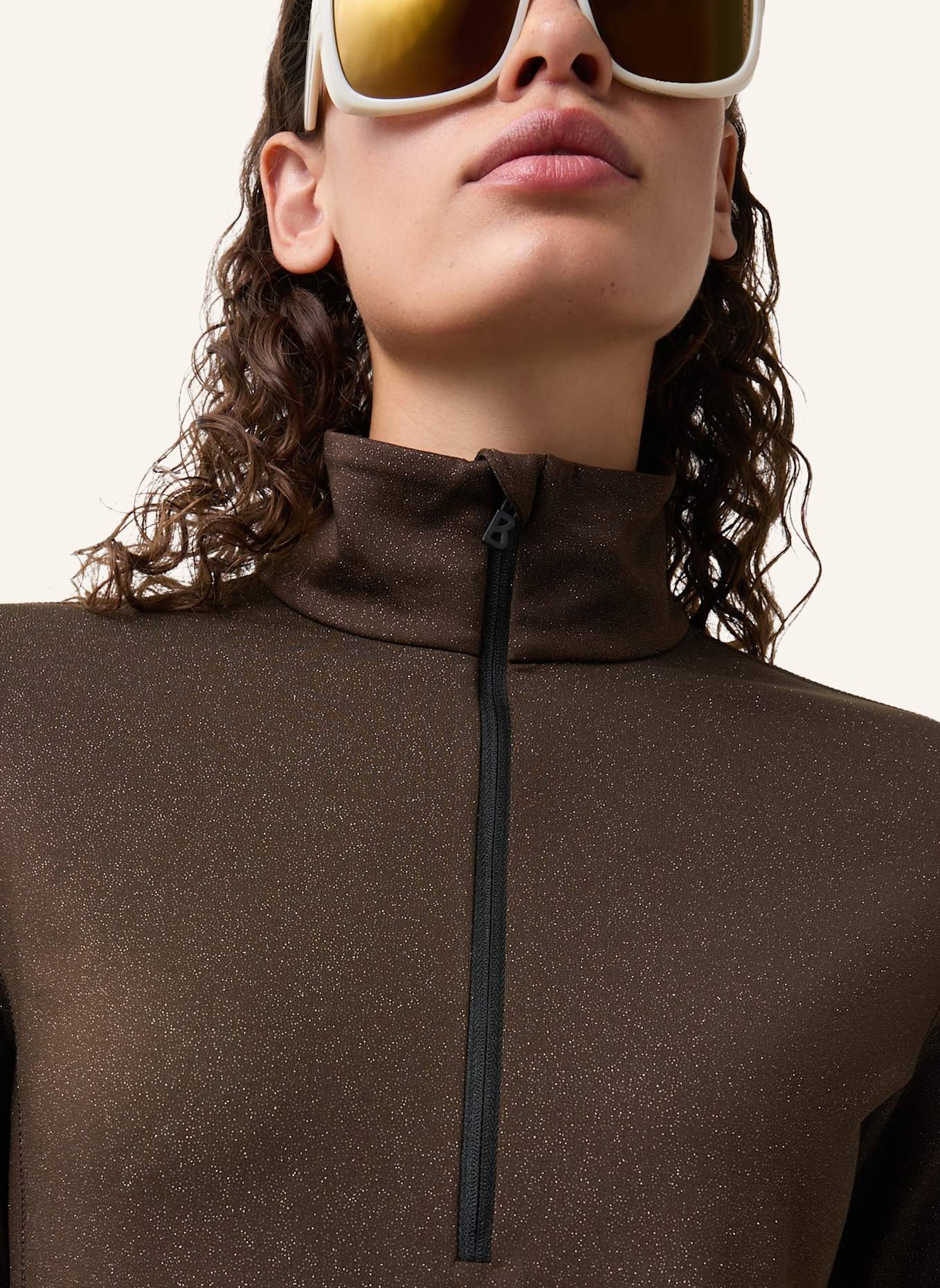 FIRE+ICE Midlayer MARGO2 mit Glitzergarn: BRAUN