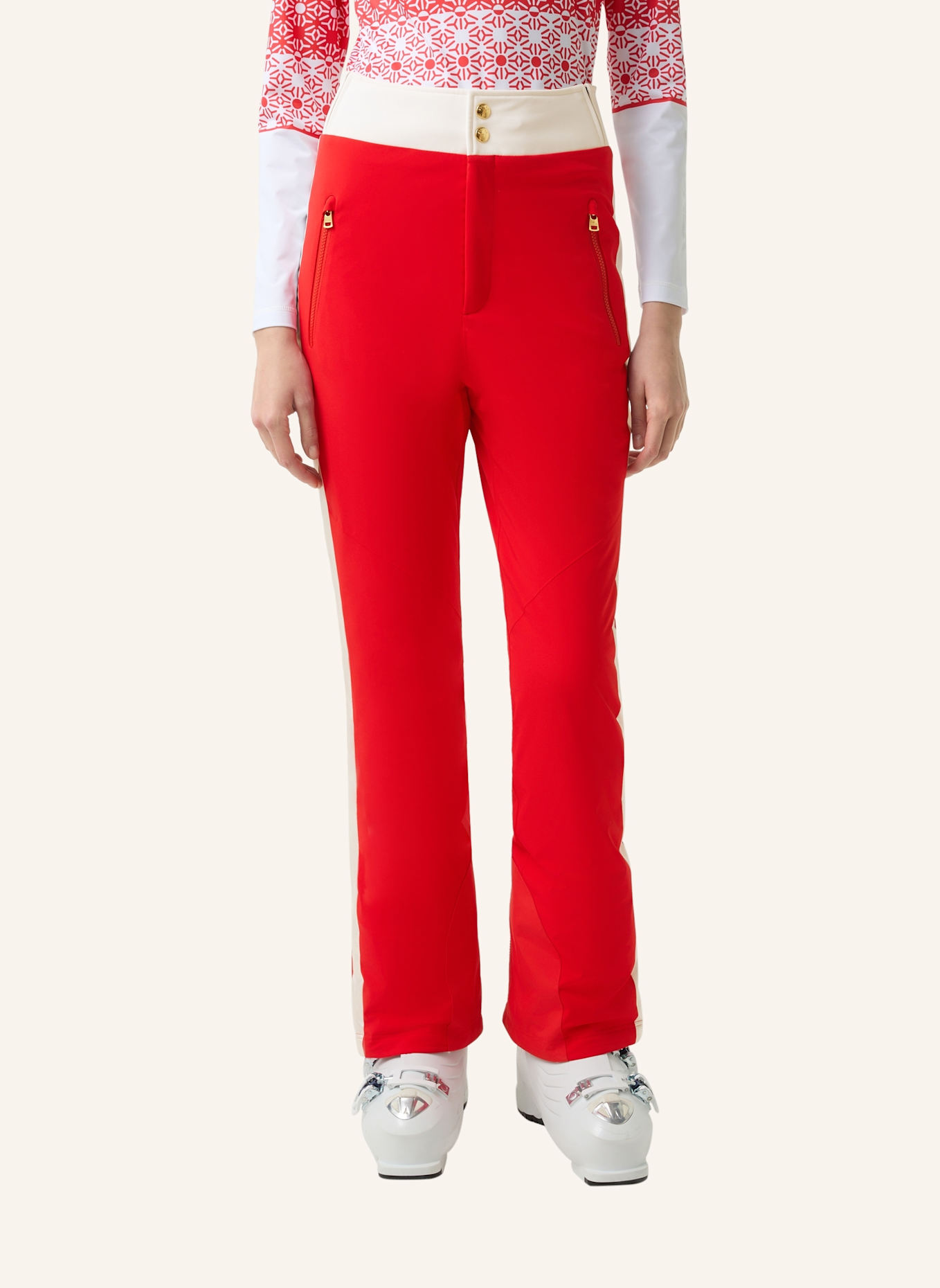 BOGNER Skihose: ROT/ WEISS