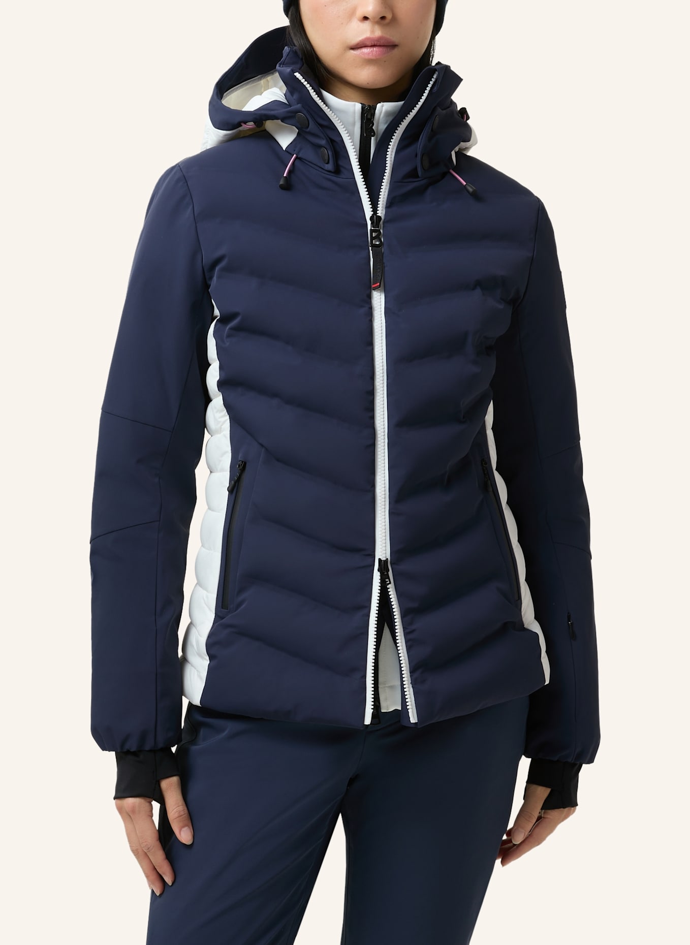 FIRE+ICE Skijacke: DUNKELBLAU/ WEISS