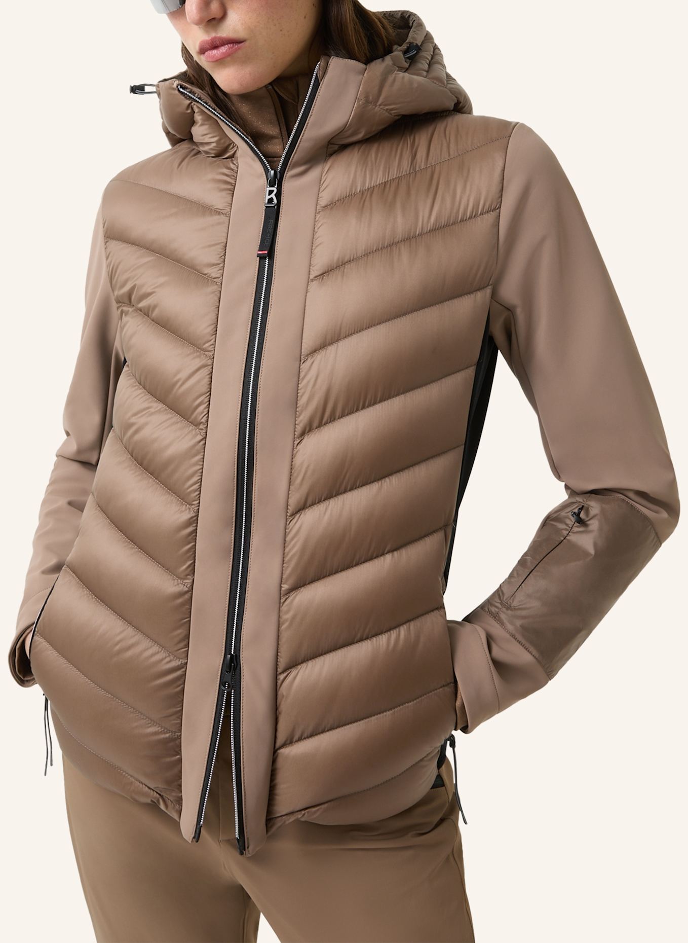FIRE+ICE Hybrid-Jacke: BEIGE