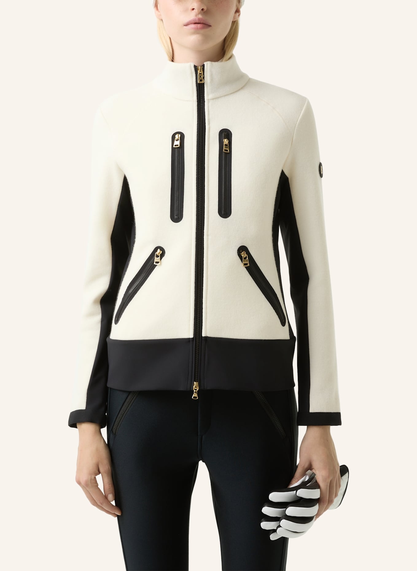 BOGNER Mid Layer: WEISS/ SCHWARZ