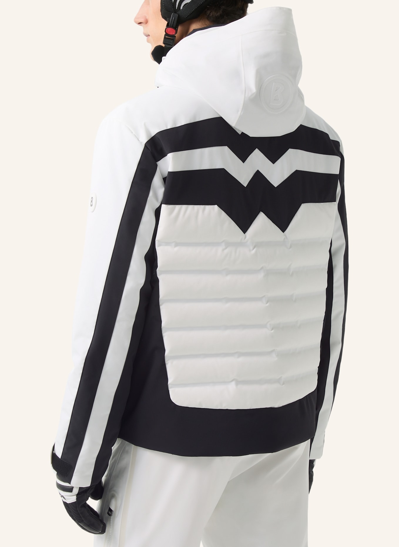 BOGNER Skijacke: WEISS/ SCHWARZ