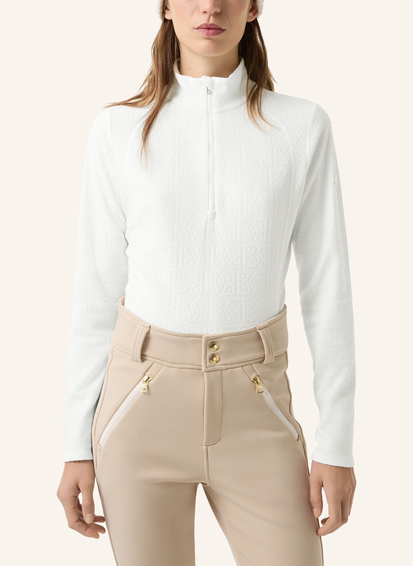 BOGNER Fleece-Troyer MEDITA2: WEISS