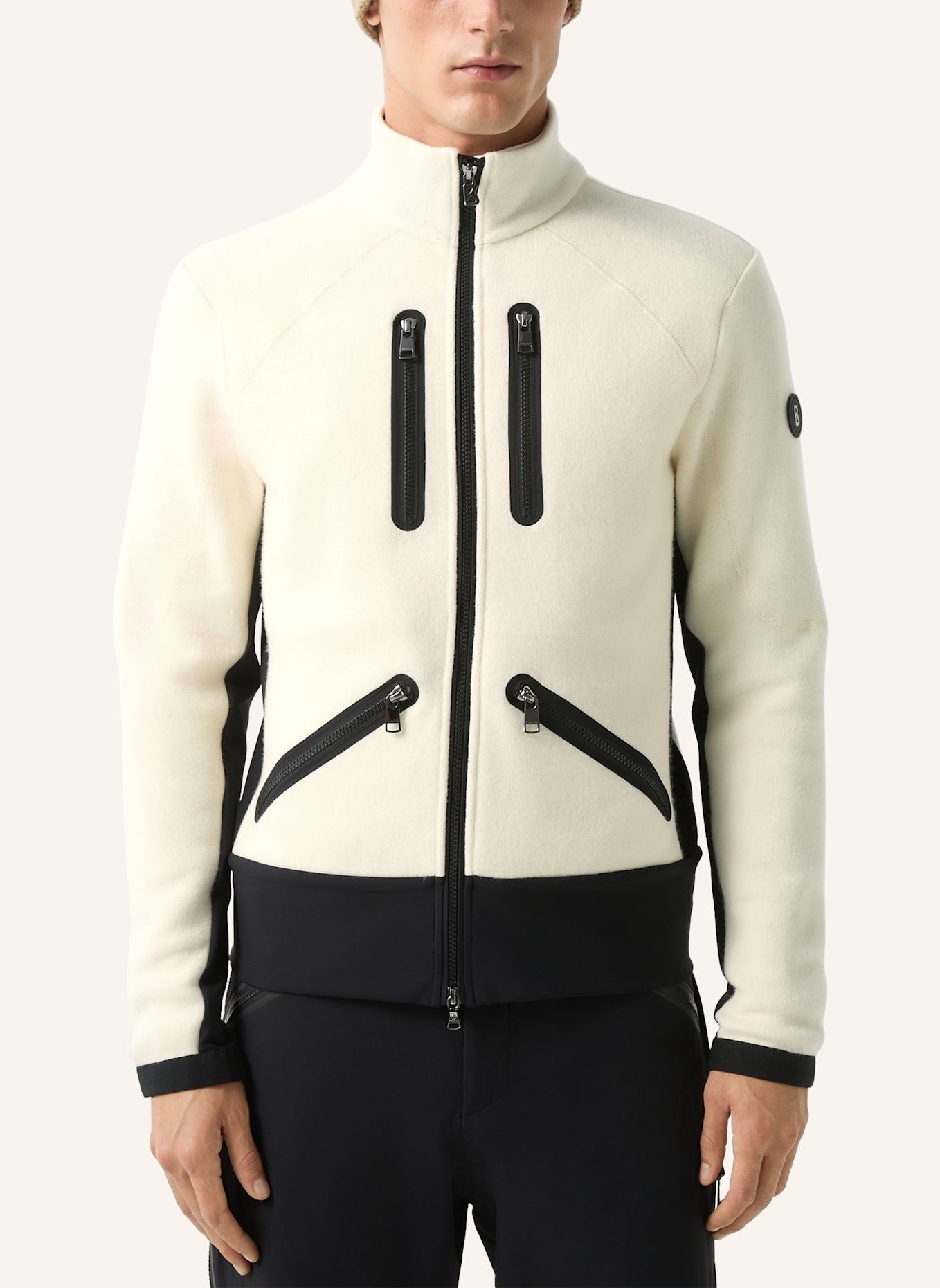 BOGNER Mid Layer: WEISS/ SCHWARZ