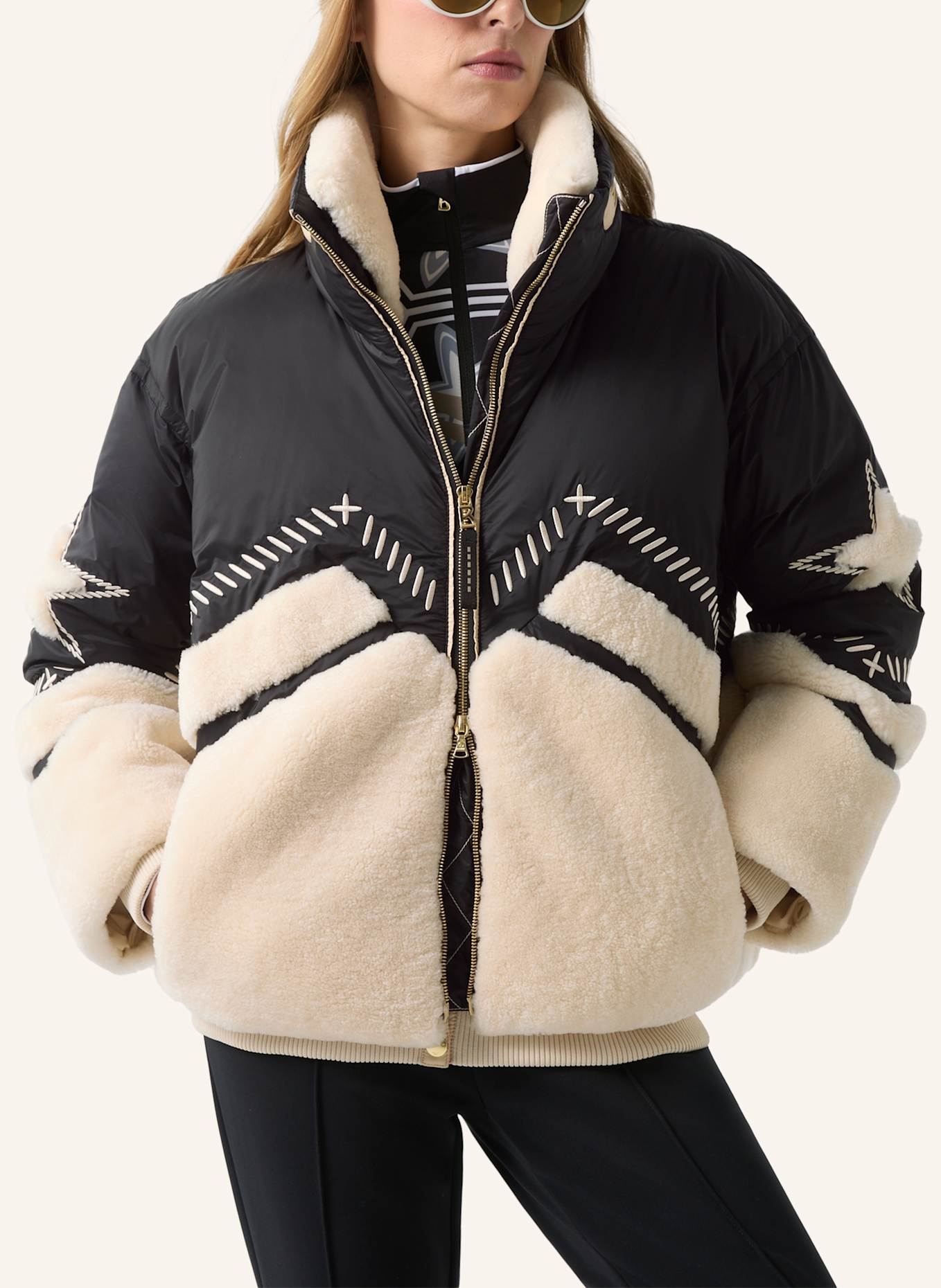 BOGNER Skijacke: SCHWARZ/ CREME