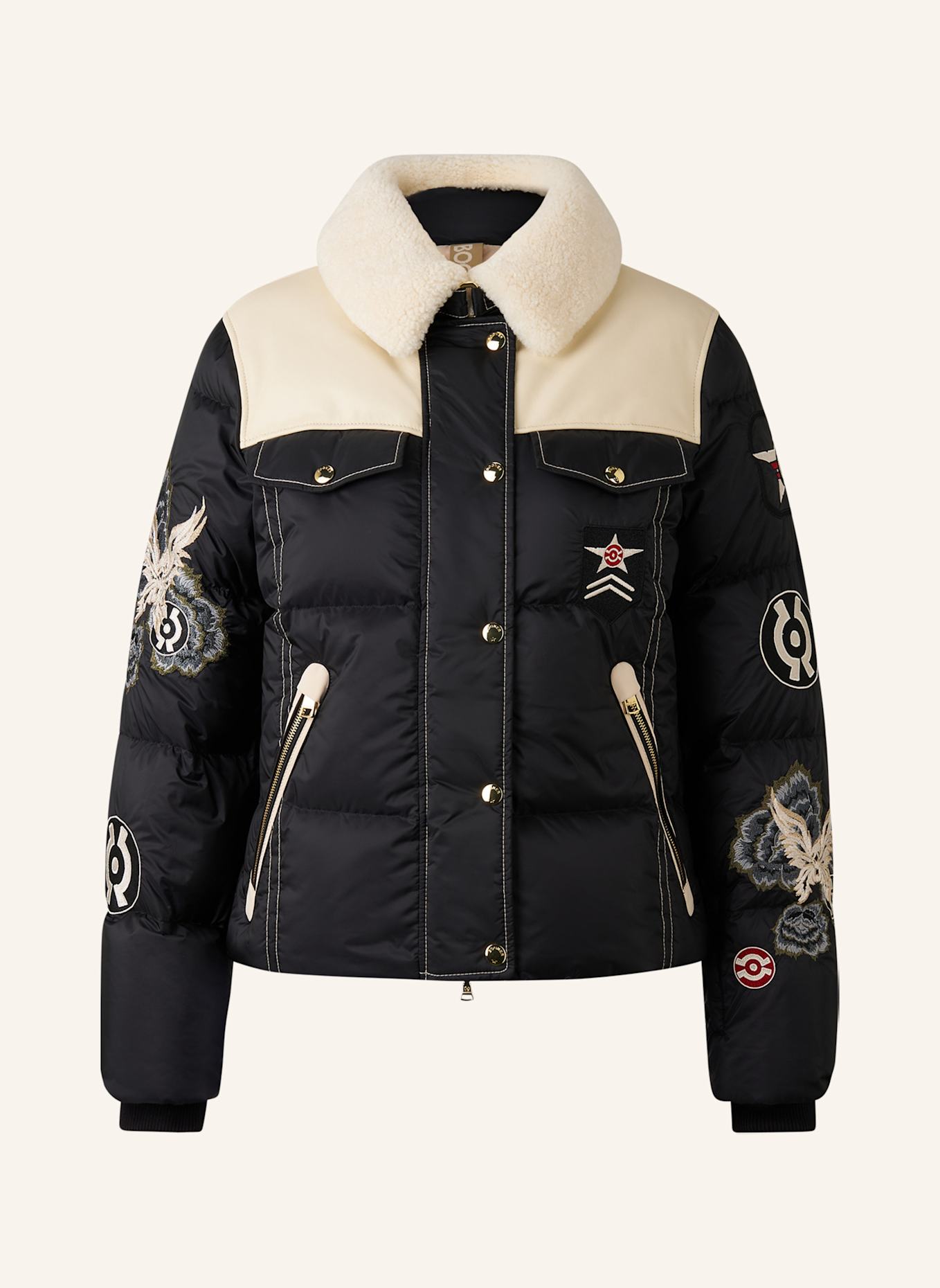 BOGNER Skijacke: SCHWARZ/ CREME
