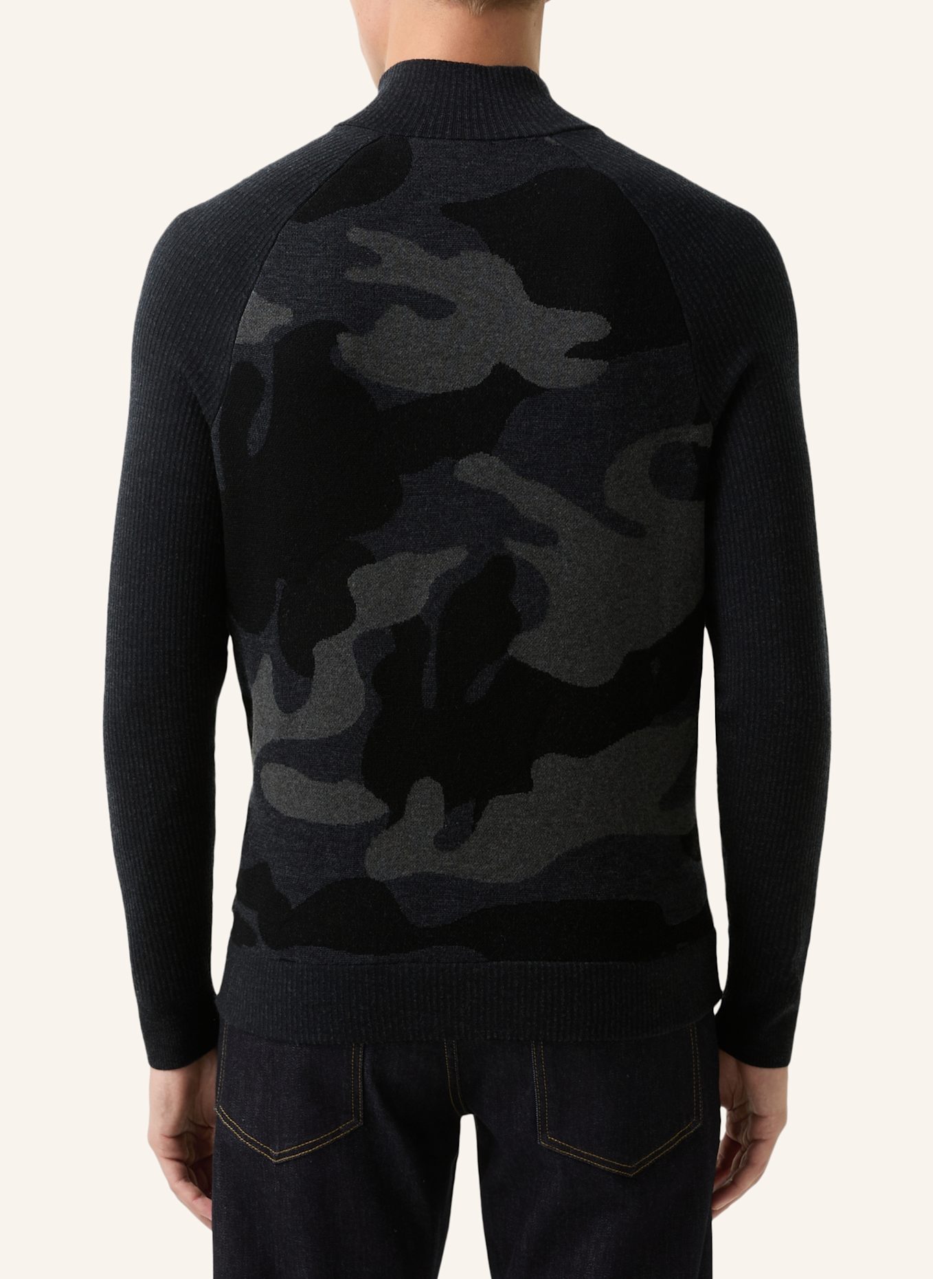 BOGNER Pullover: GRAU/ SCHWARZ