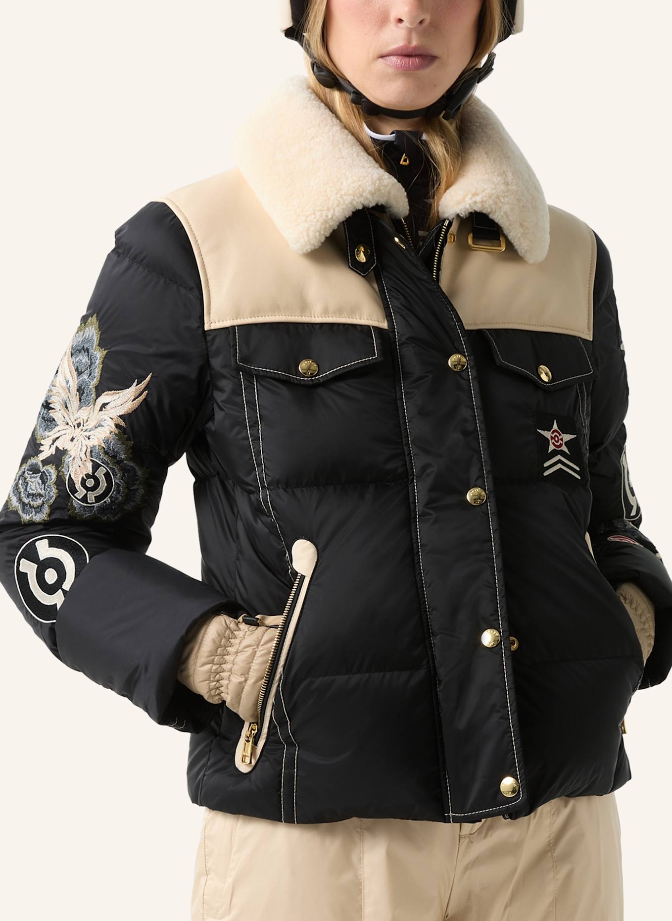 BOGNER Skijacke: SCHWARZ/ CREME