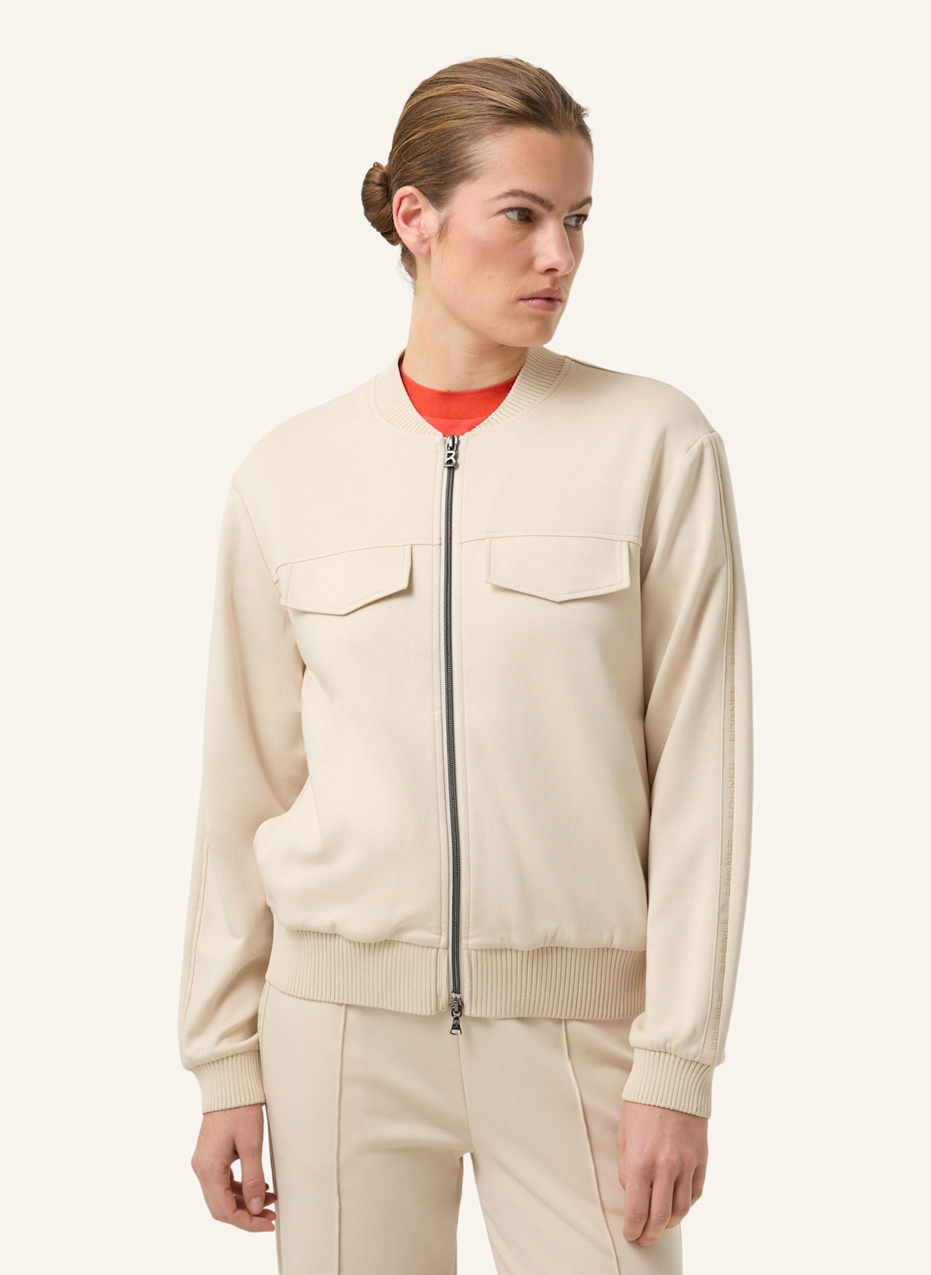 BOGNER Sweatjacke: BEIGE