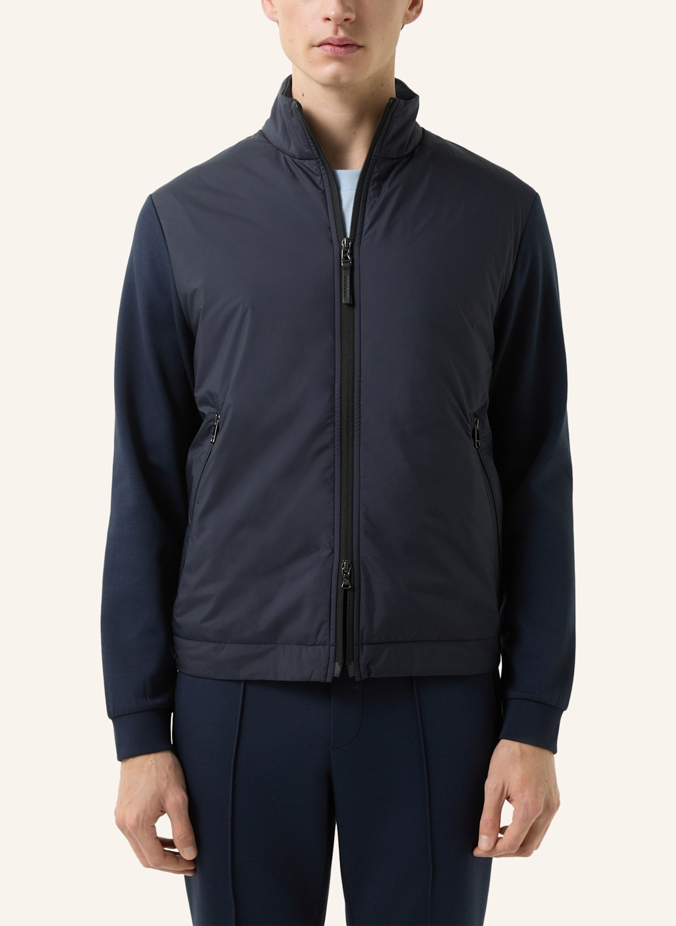 BOGNER Jacke ROVER  im Materialmix: DUNKELBLAU