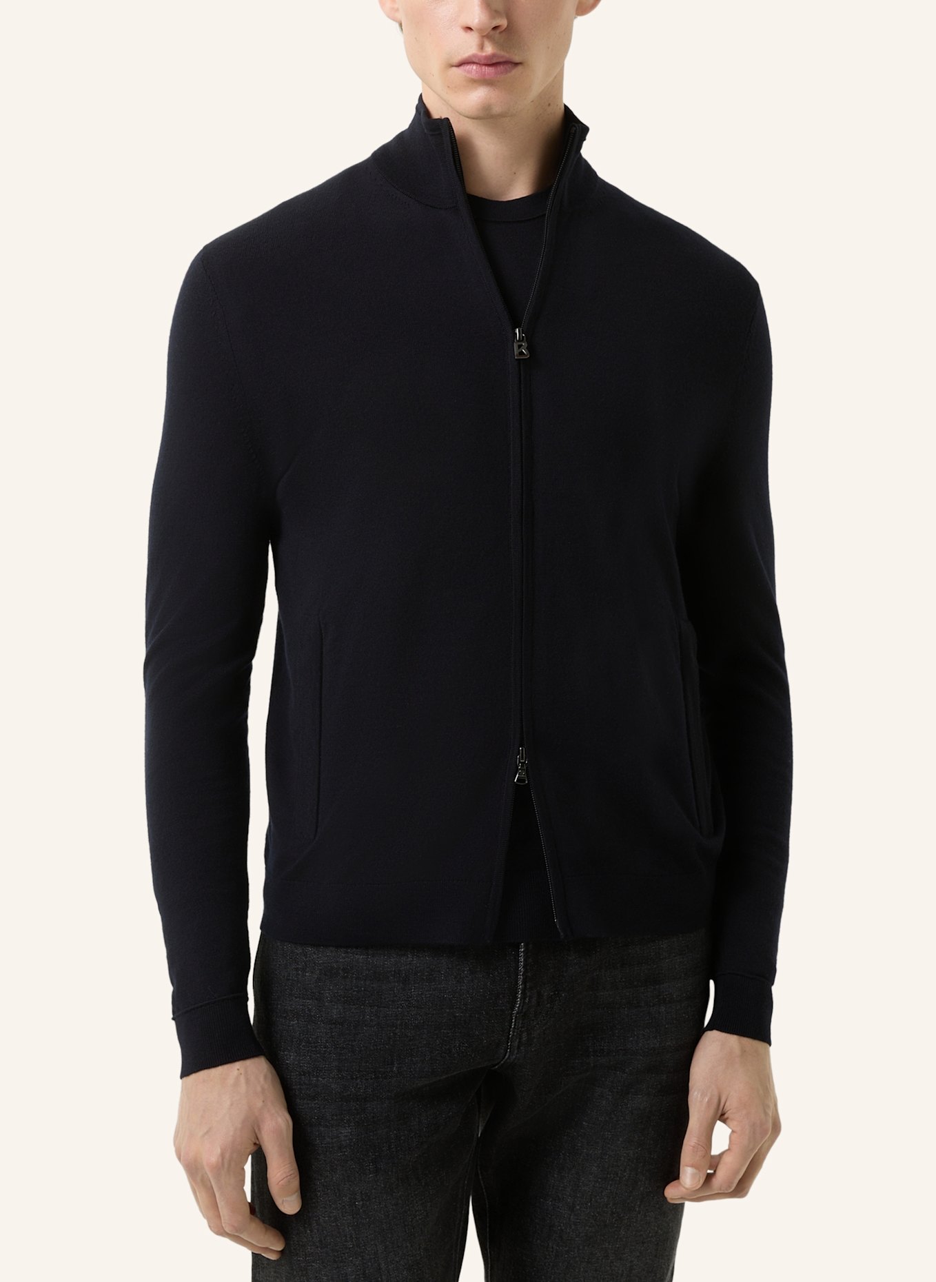 BOGNER Strickjacke: DUNKELBLAU