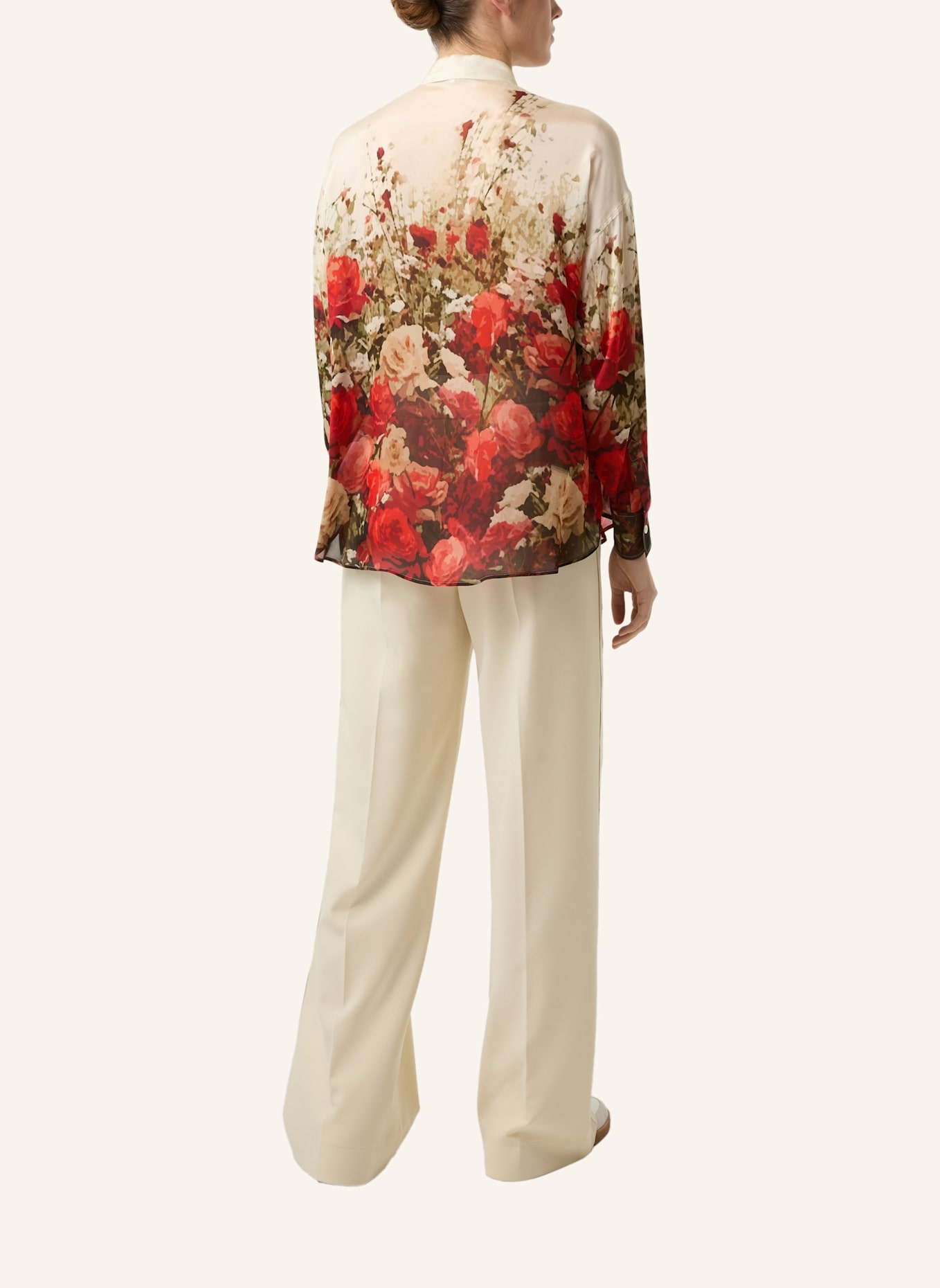 BOGNER Bluse: ROT/ BEIGE