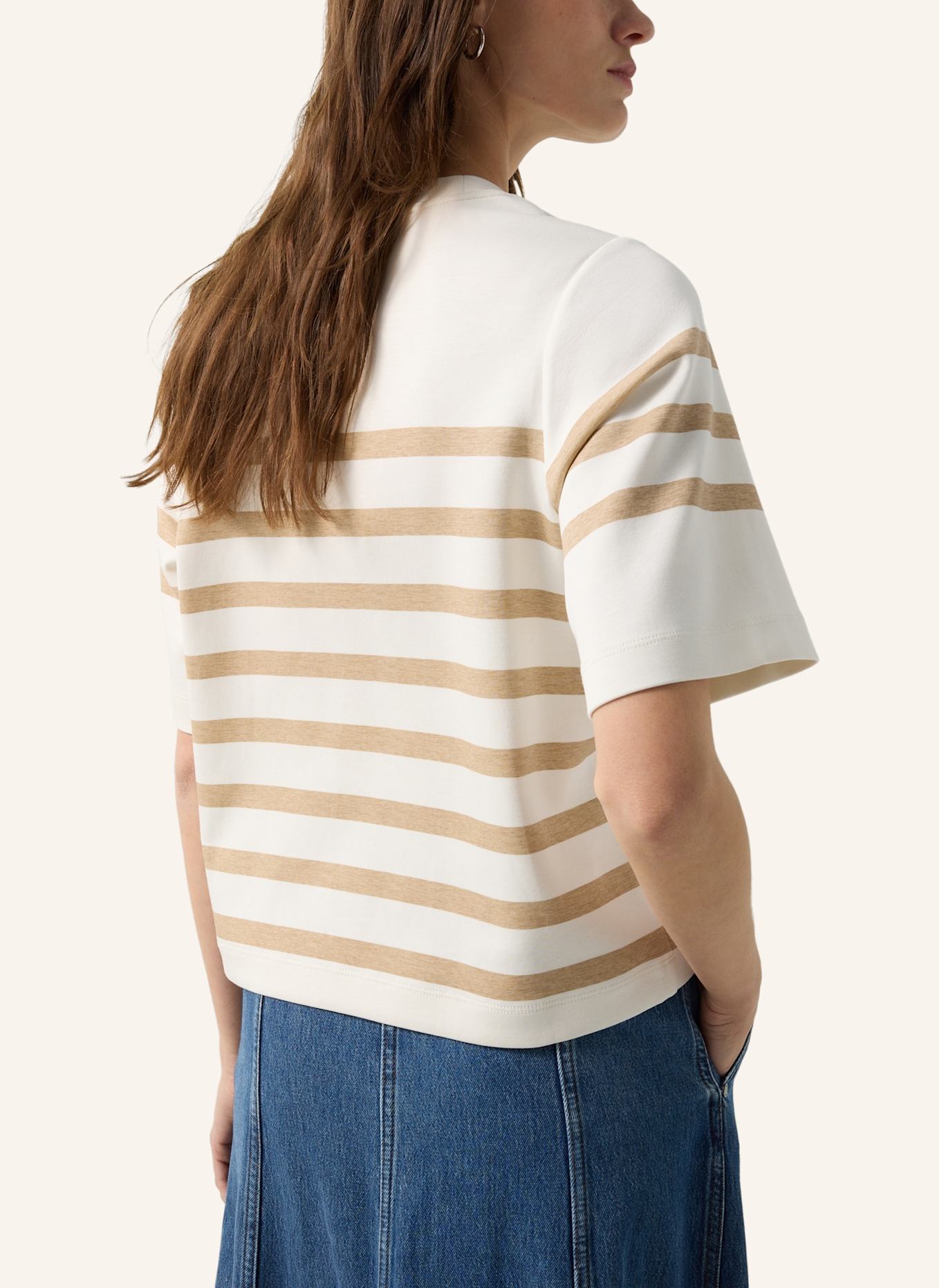 BOGNER T-Shirt: WEISS/ HELLBRAUN