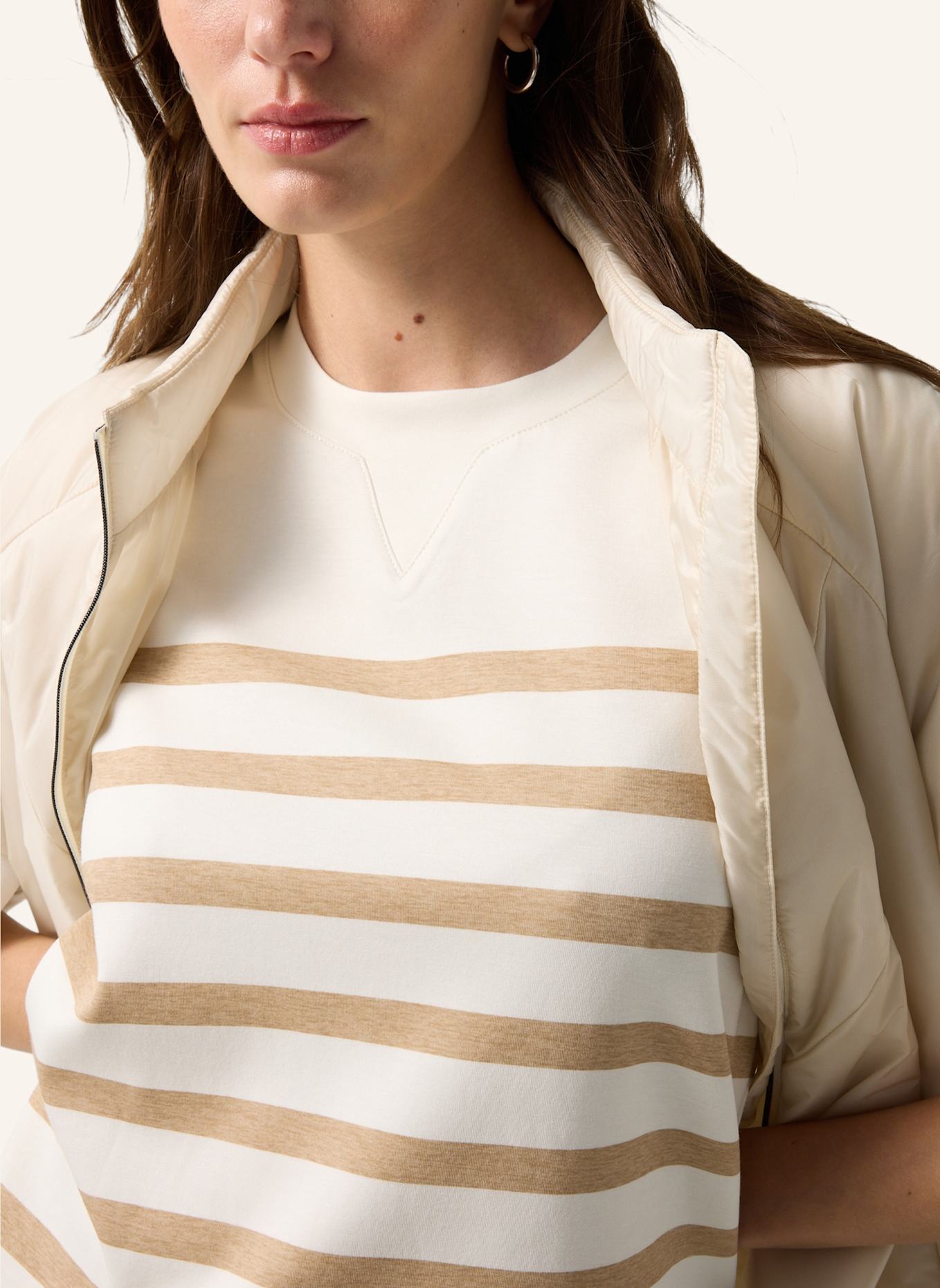 BOGNER T-Shirt: WEISS/ HELLBRAUN