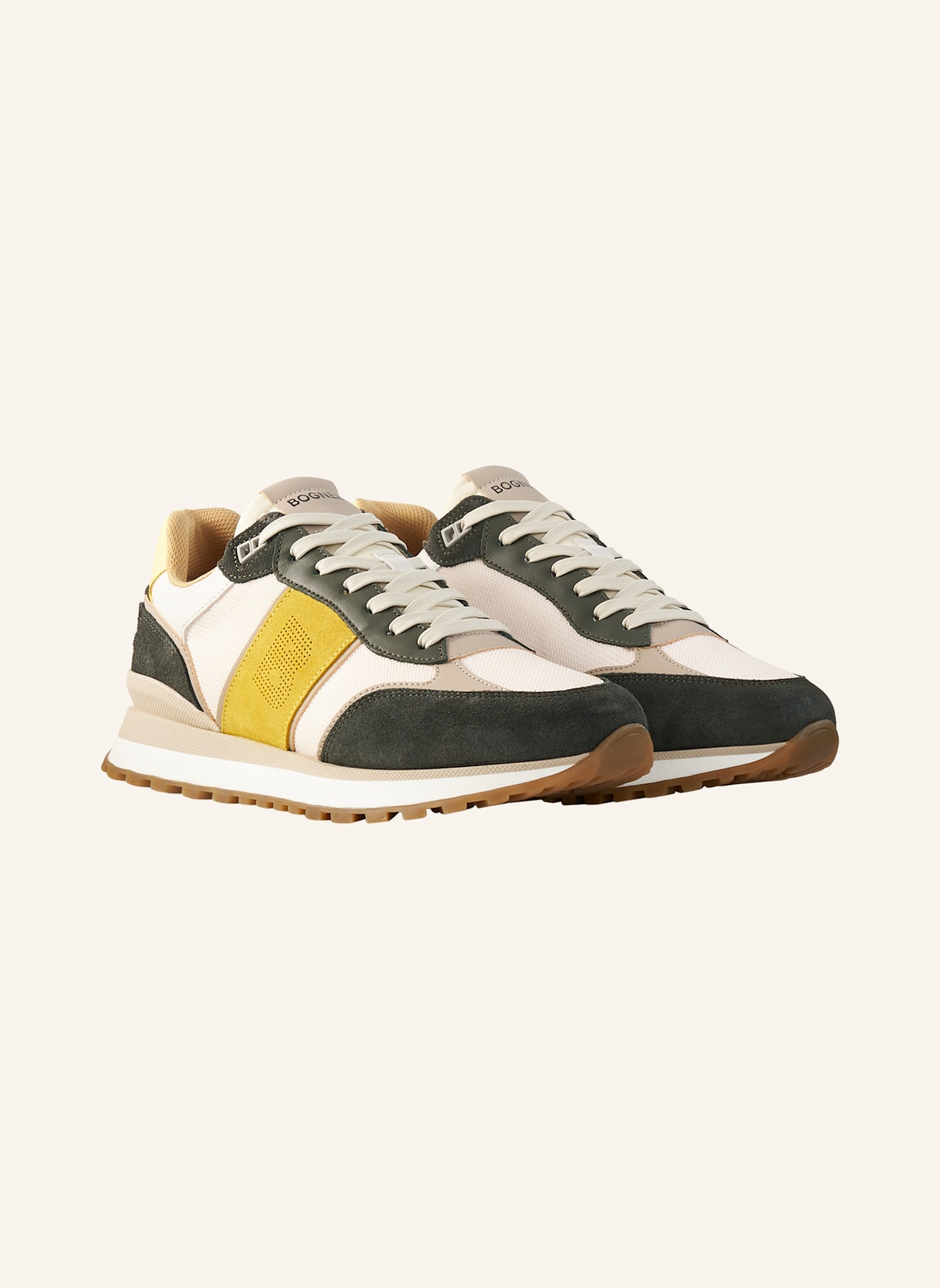 BOGNER Sneaker: DUNKELGRÜN/ GELB/ WEISS