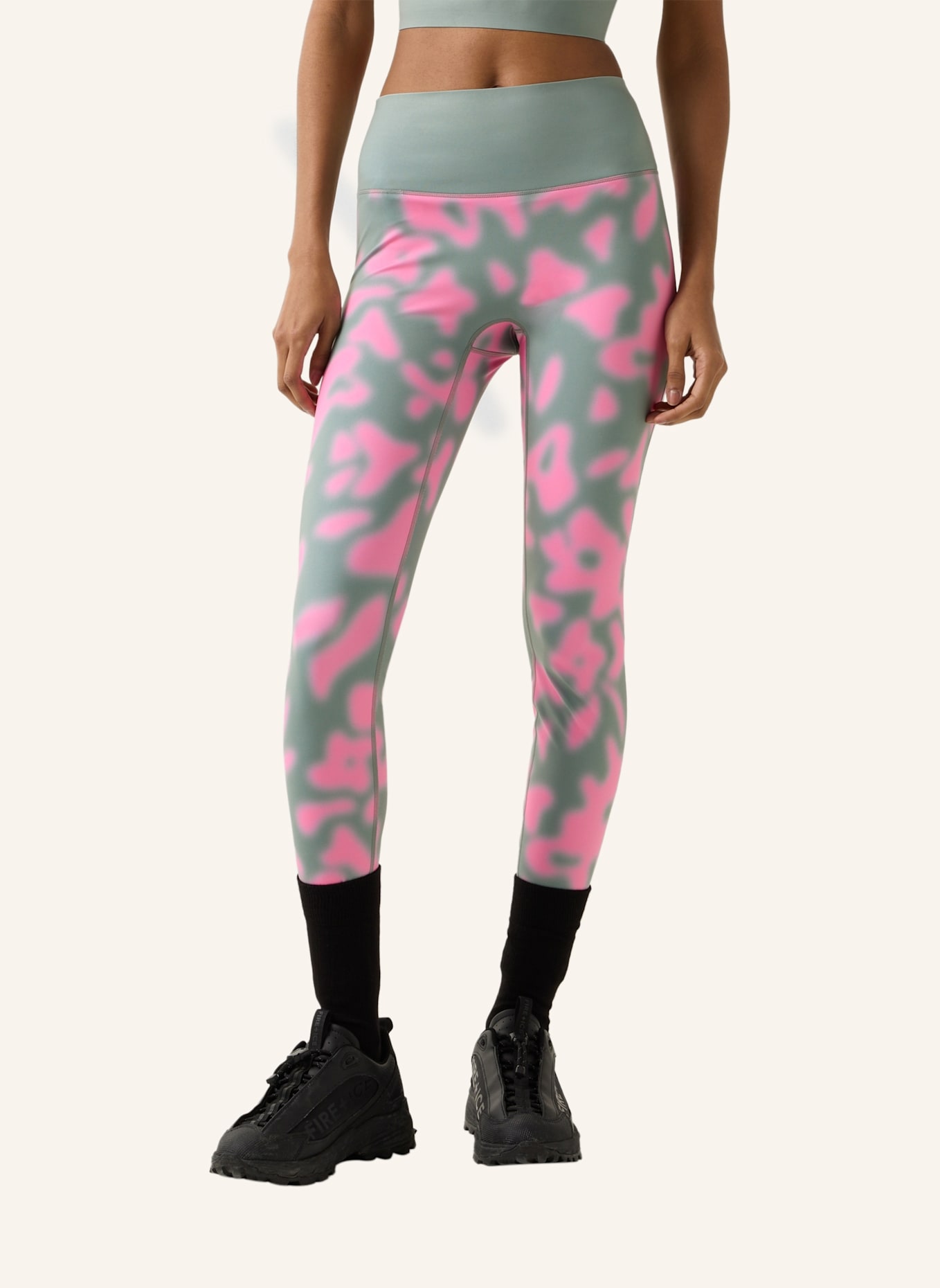 FIRE+ICE Tights: GRÜN/ PINK