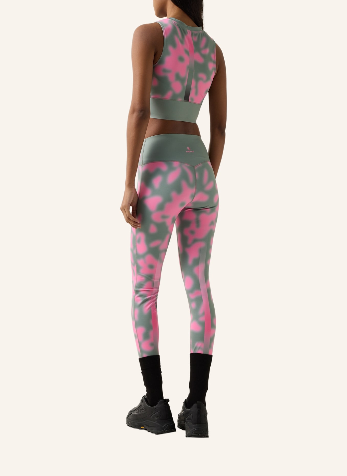 FIRE+ICE Tights: GRÜN/ PINK
