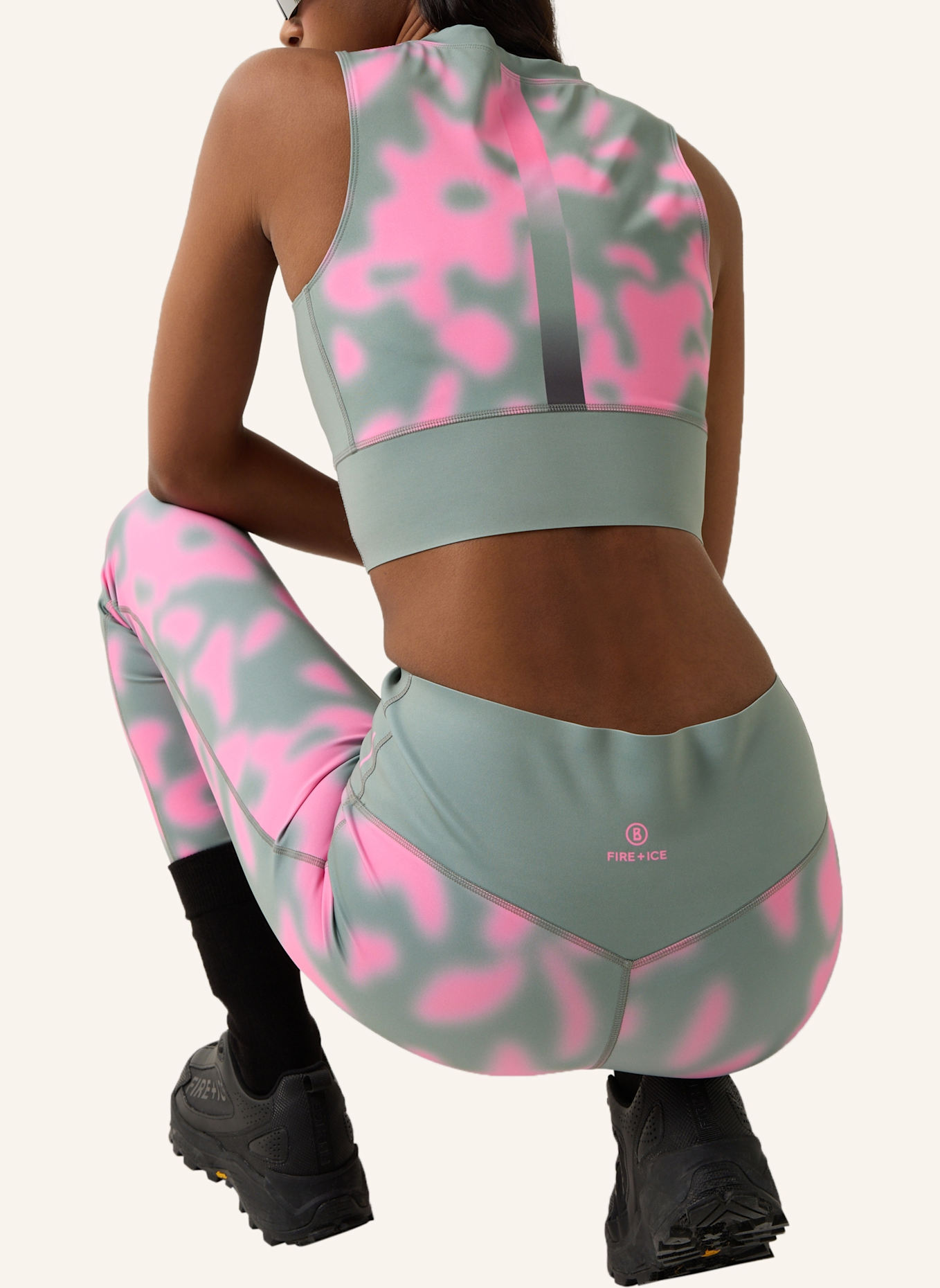 FIRE+ICE Tights: GRÜN/ PINK