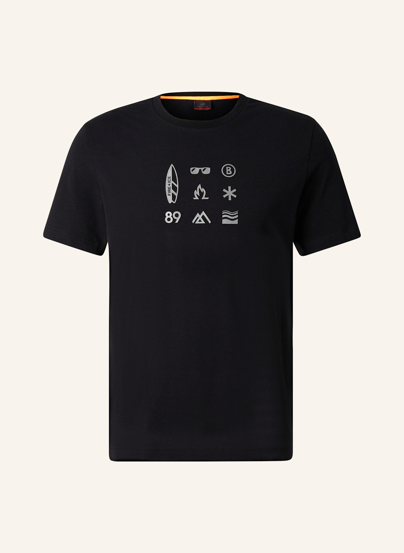 FIRE+ICE T-Shirt: SCHWARZ