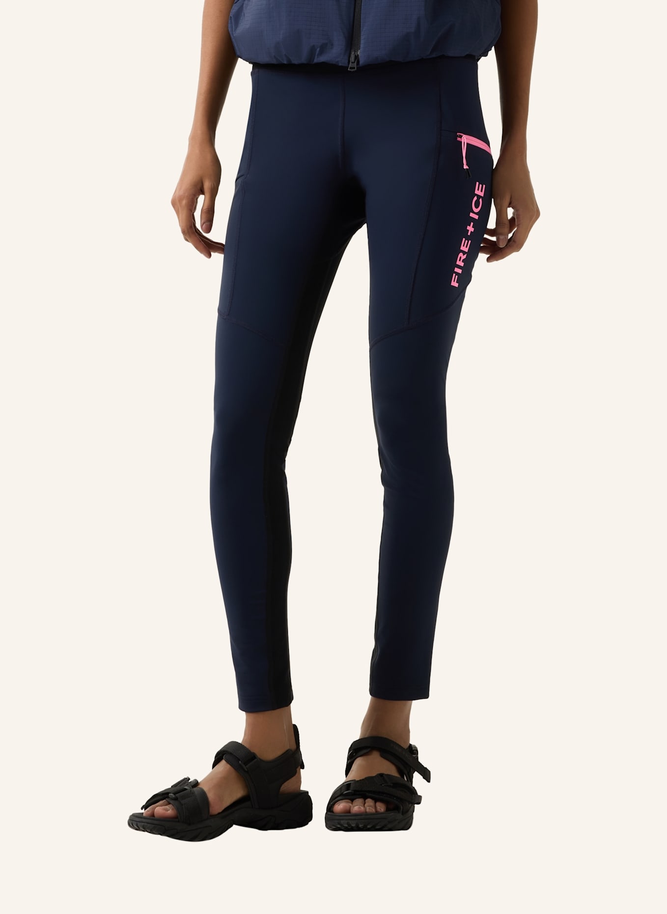 FIRE+ICE Tights: DUNKELBLAU/ SCHWARZ