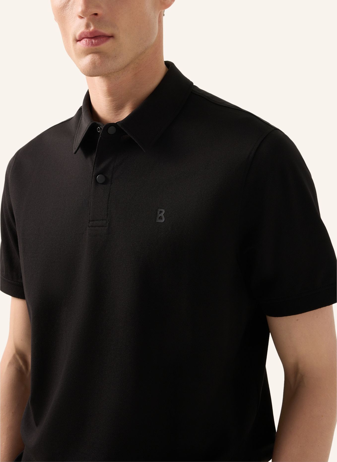 BOGNER Piqué-Poloshirt TIMO: SCHWARZ