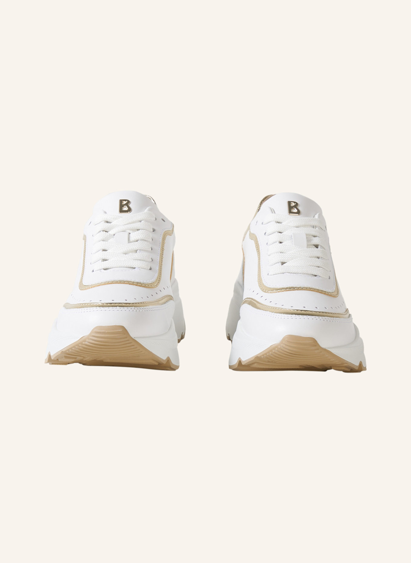 BOGNER Sneaker: WEISS/ GOLD