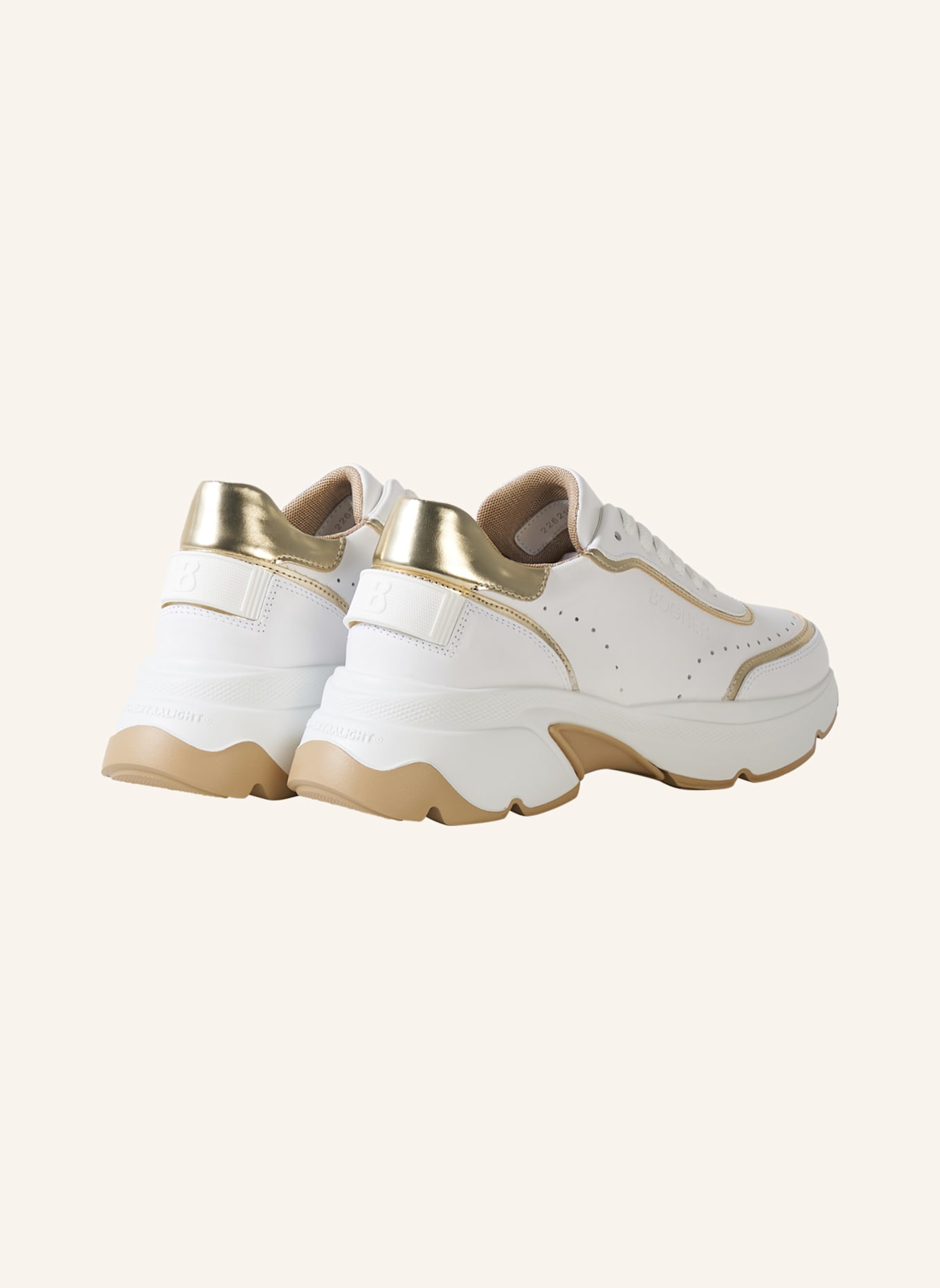 BOGNER Sneaker: WEISS/ GOLD