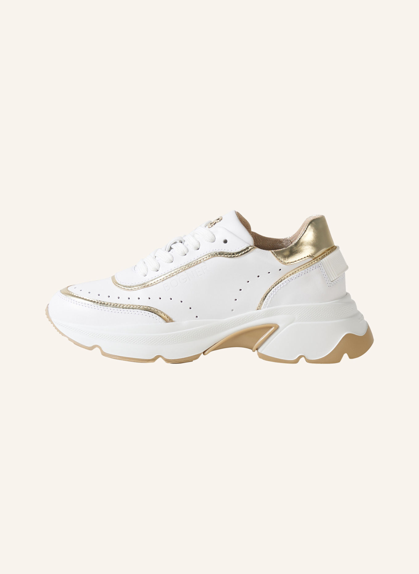 BOGNER Sneaker: WEISS/ GOLD