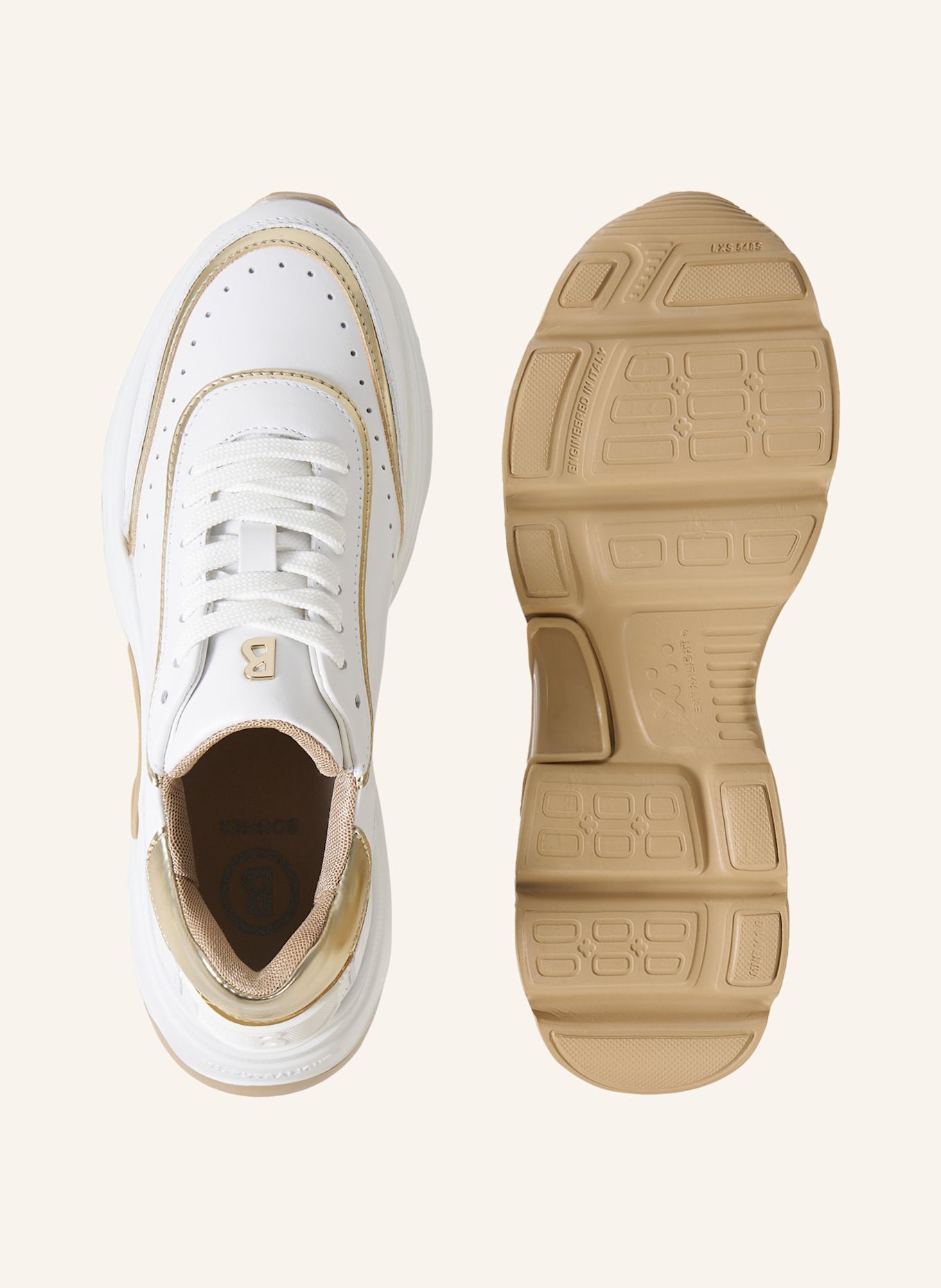 BOGNER Sneaker: WEISS/ GOLD