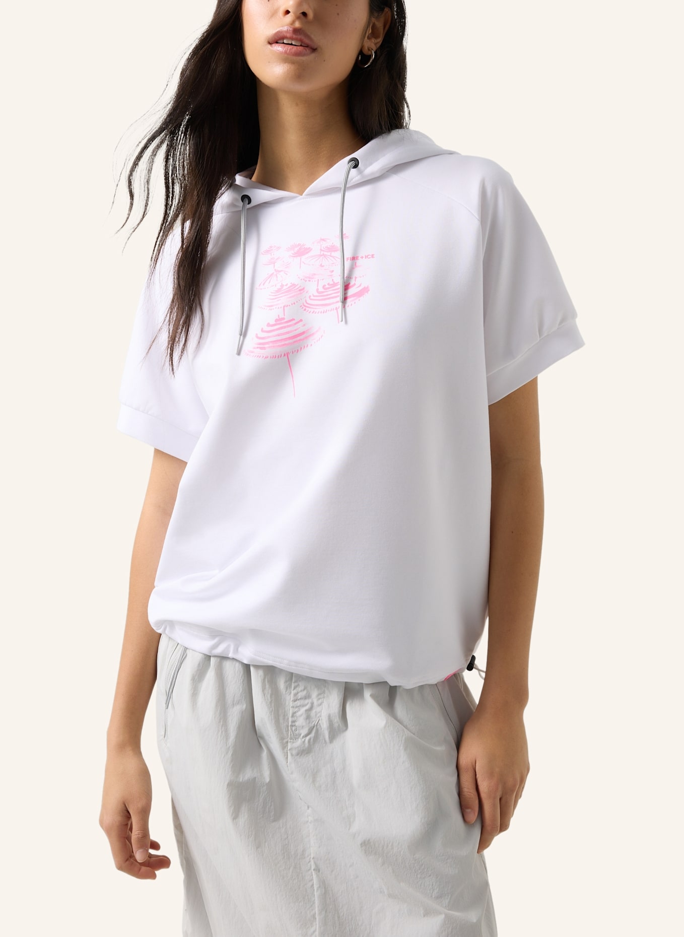 FIRE+ICE Sweatshirt: WEISS/ PINK