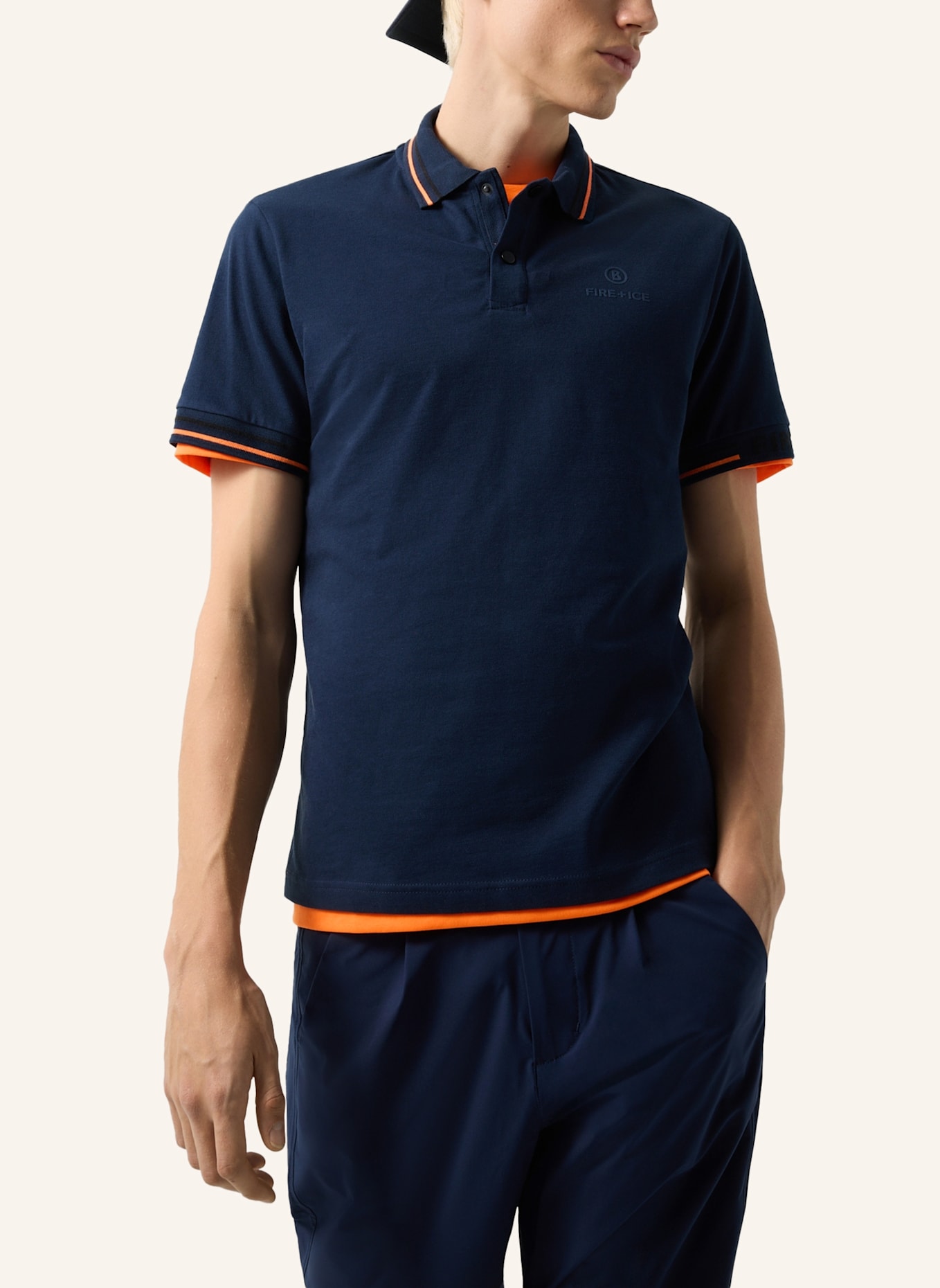 FIRE+ICE Polo-Shirt: DUNKELBLAU