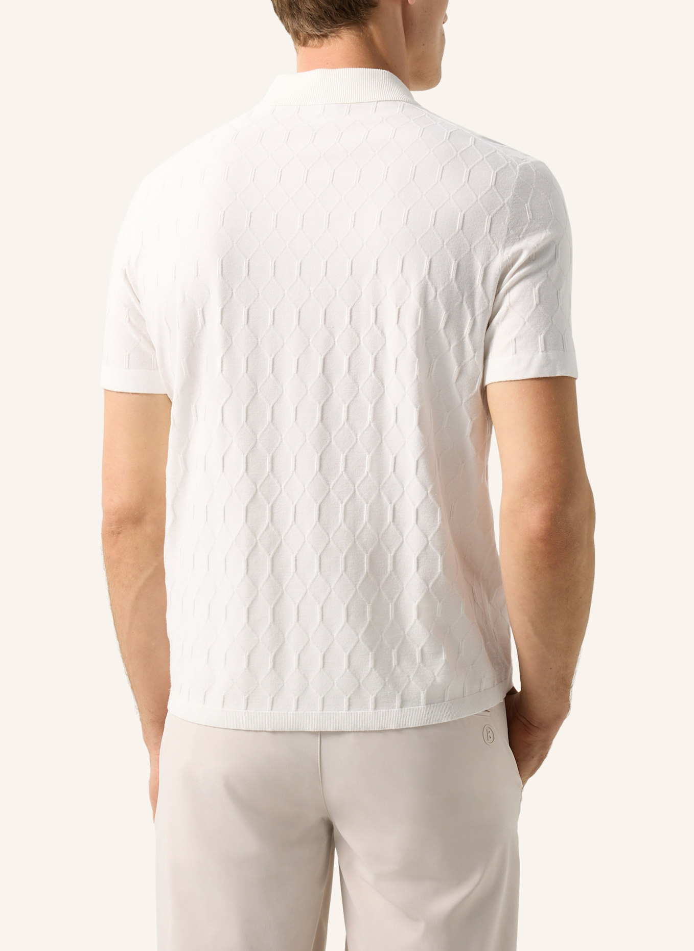BOGNER Strick-Poloshirt MAXIM: WEISS