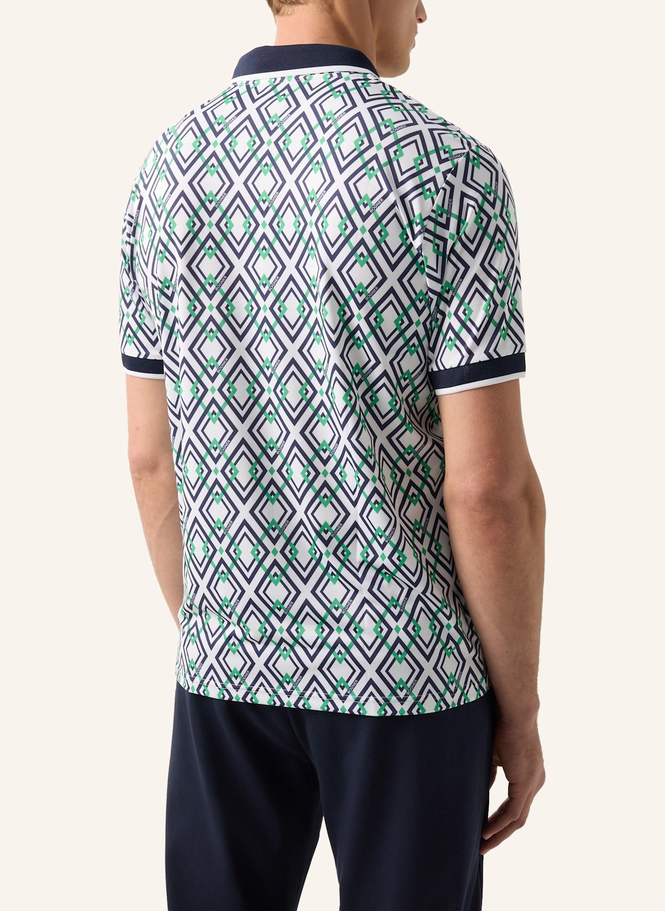 BOGNER Polo-Shirt: DUNKELBLAU/ GRÜN/ WEISS