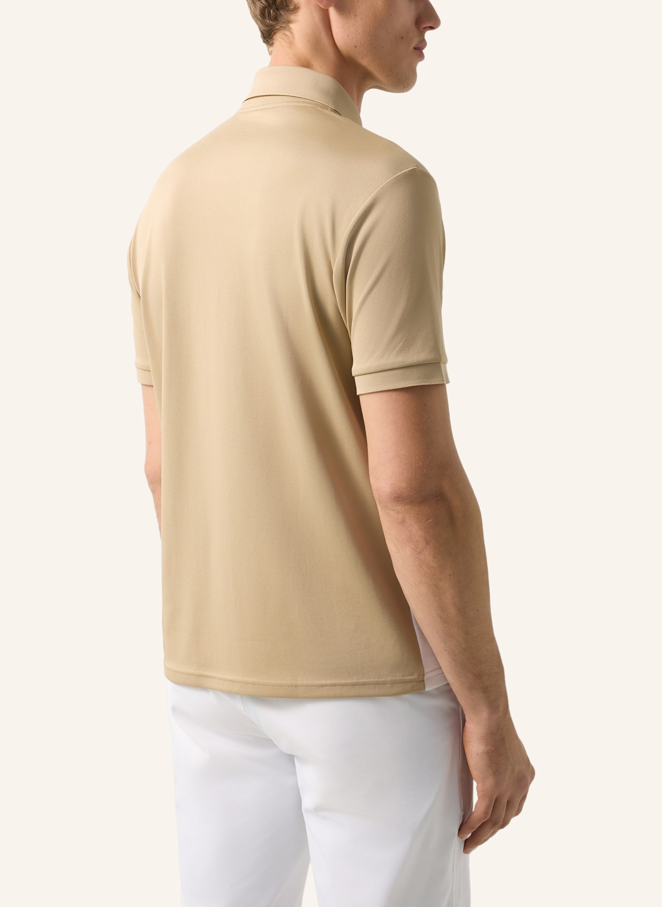 BOGNER Polo-Shirt: BEIGE/ WEISS