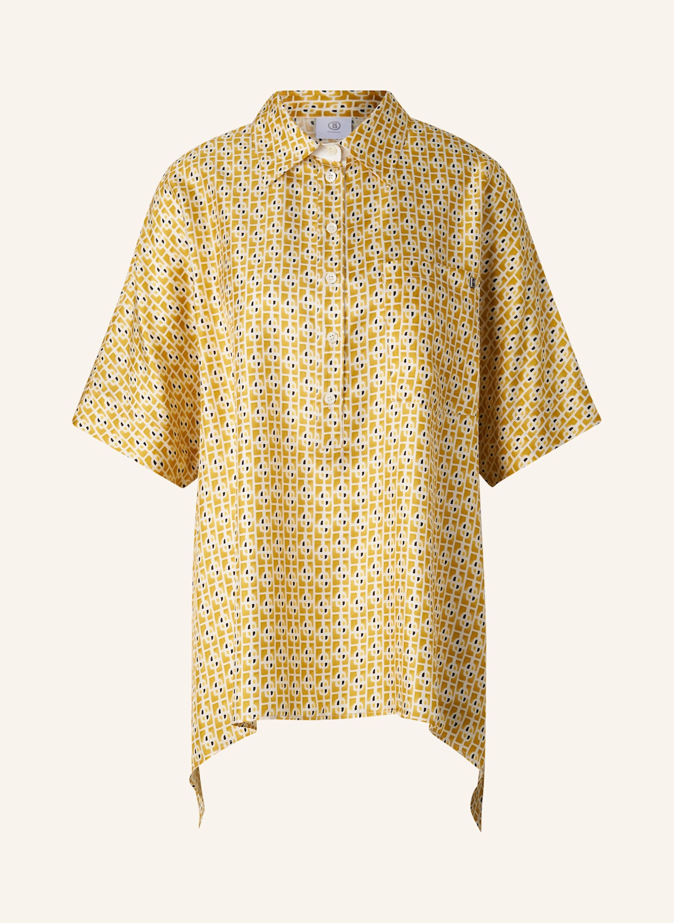 BOGNER Bluse: GELB/ WEISS