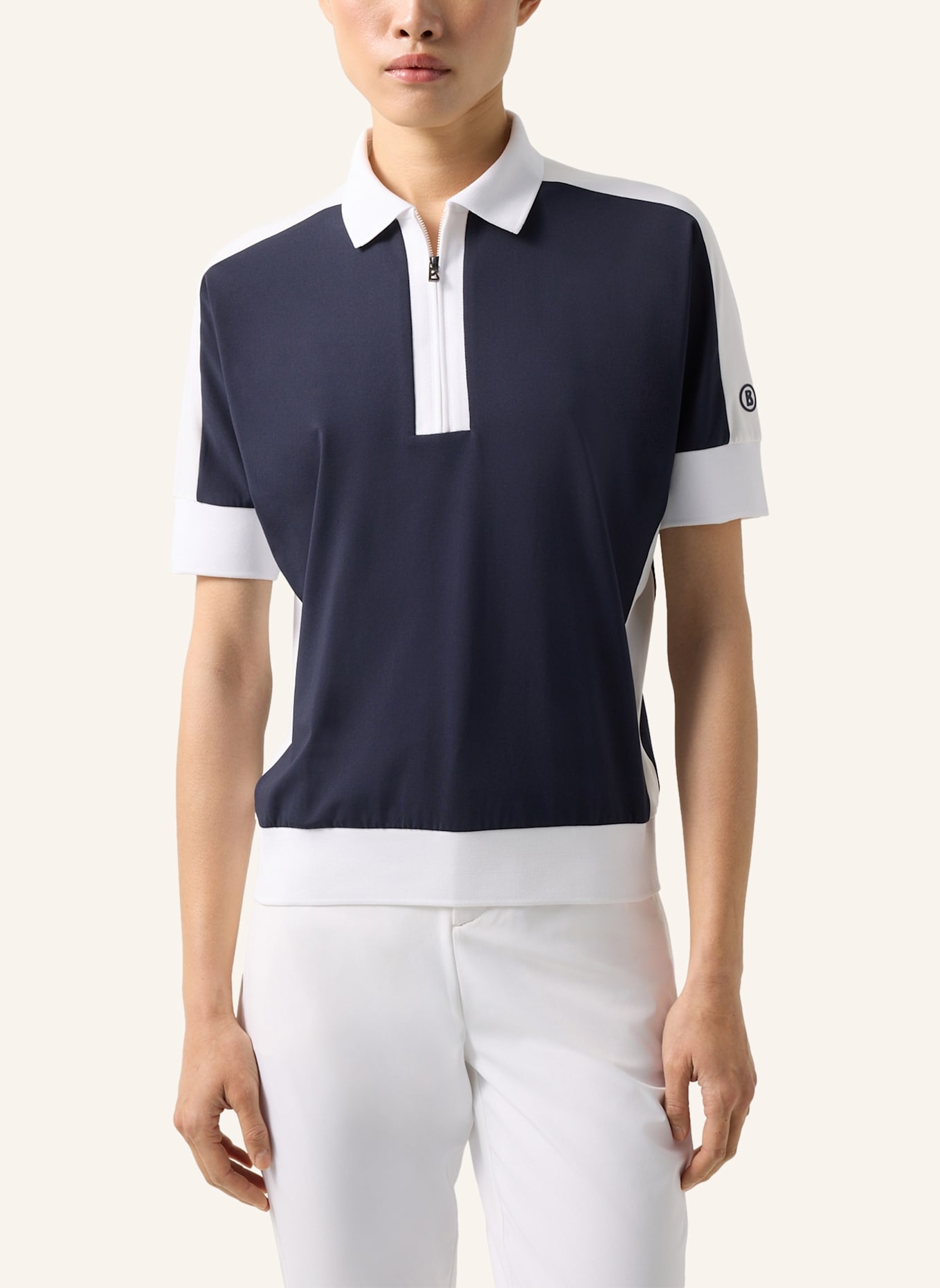 BOGNER Polo-Shirt: DUNKELBLAU/ WEISS