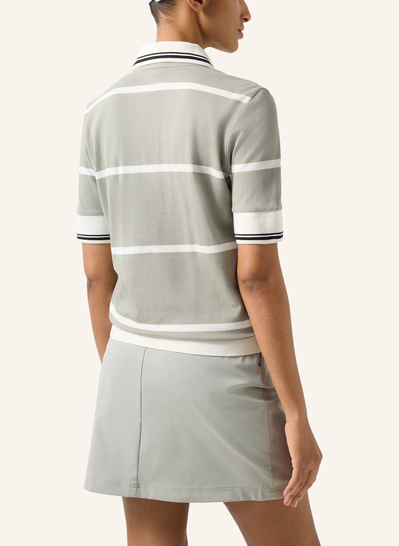 BOGNER Polo-Shirt: GRÜN/ WEISS
