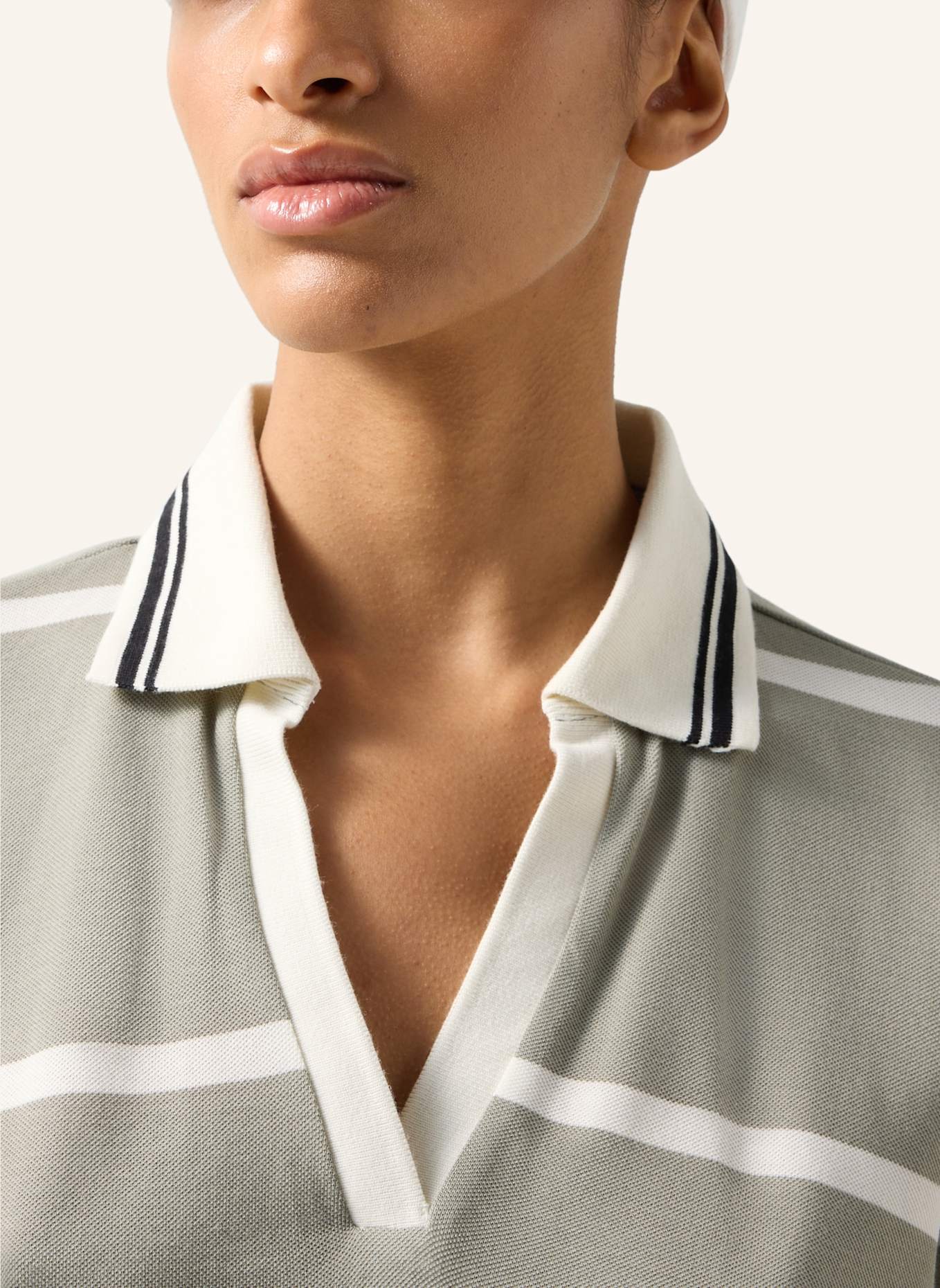 BOGNER Polo-Shirt: GRÜN/ WEISS