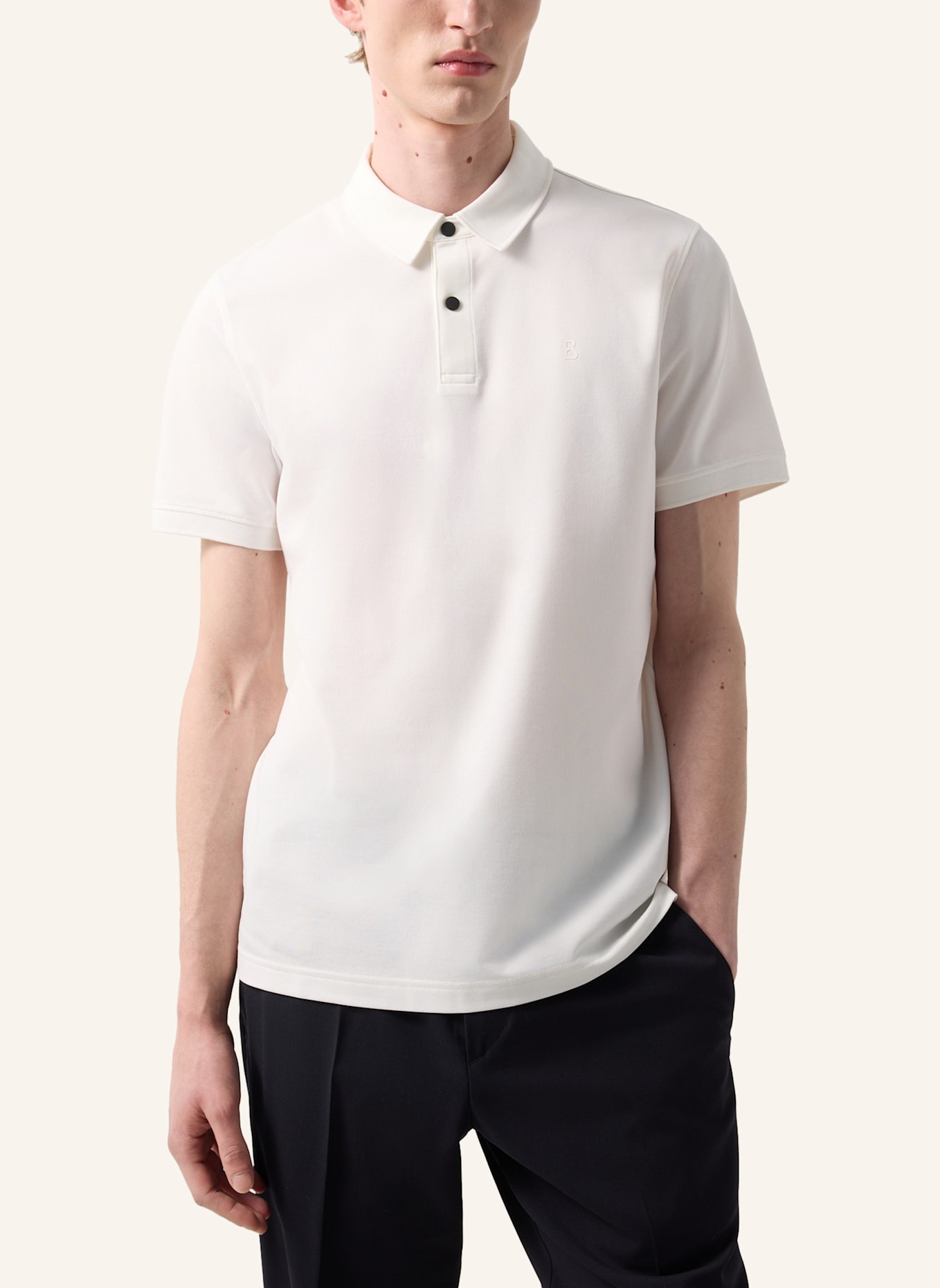 BOGNER Piqué-Poloshirt TIMO: WEISS