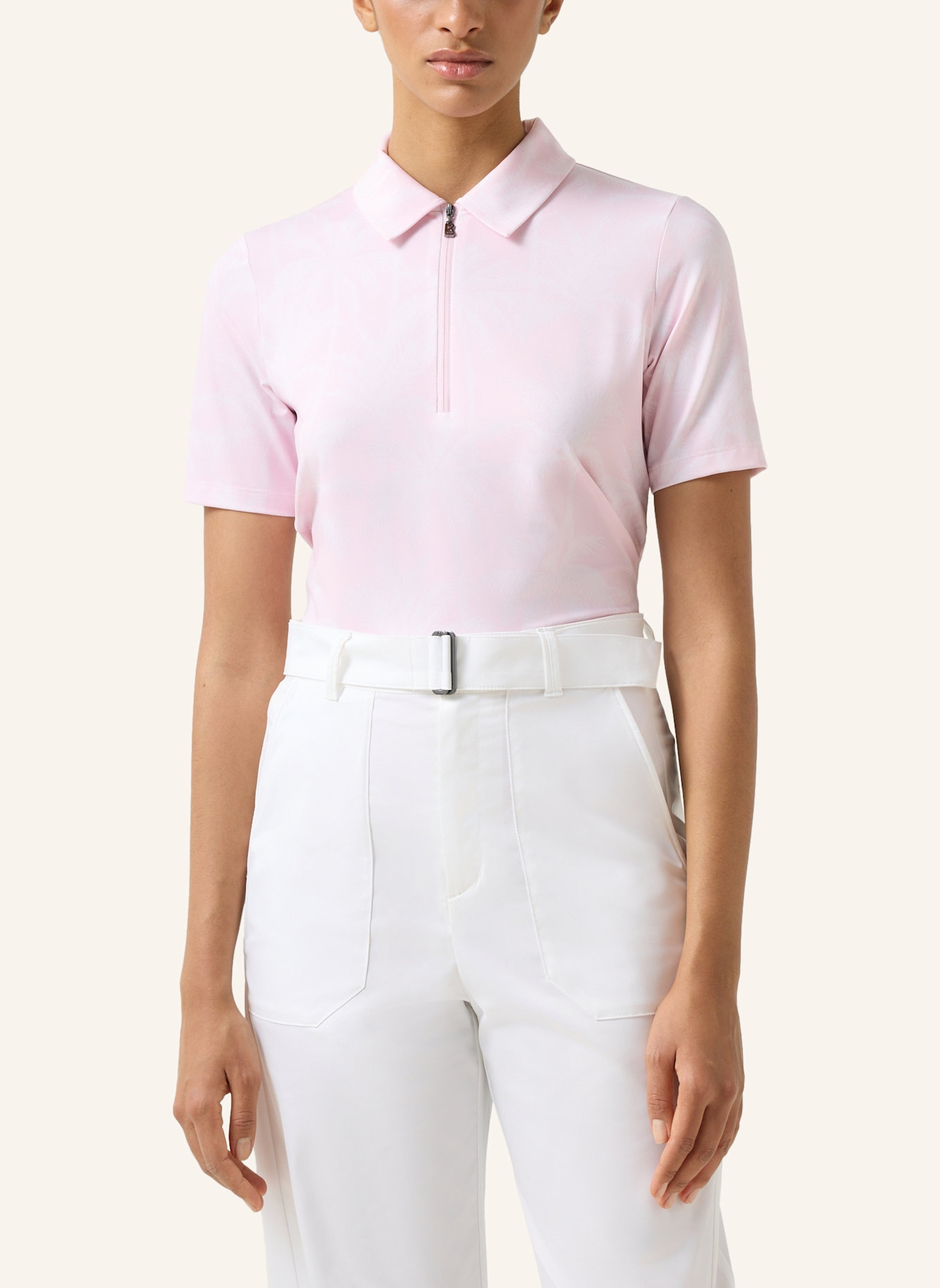 BOGNER Polo-Shirt: ROSA/ WEISS